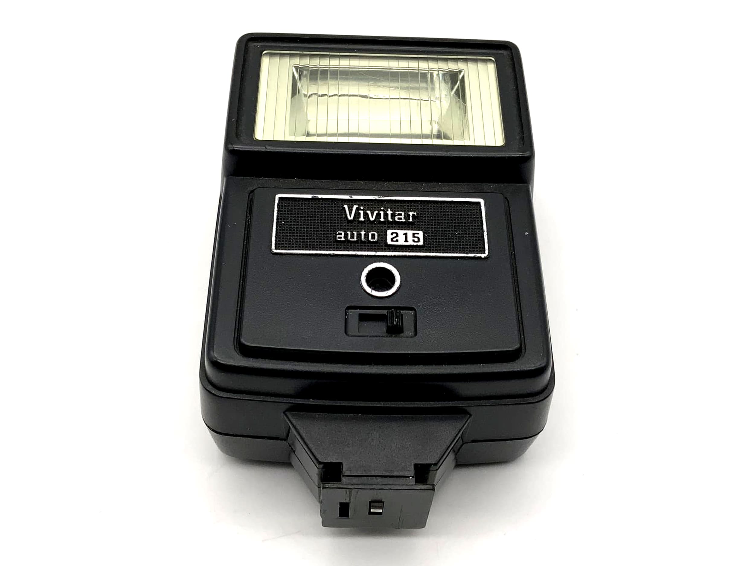 Vivitar auto 215 analog flash unit, clip-on flash, flash light
