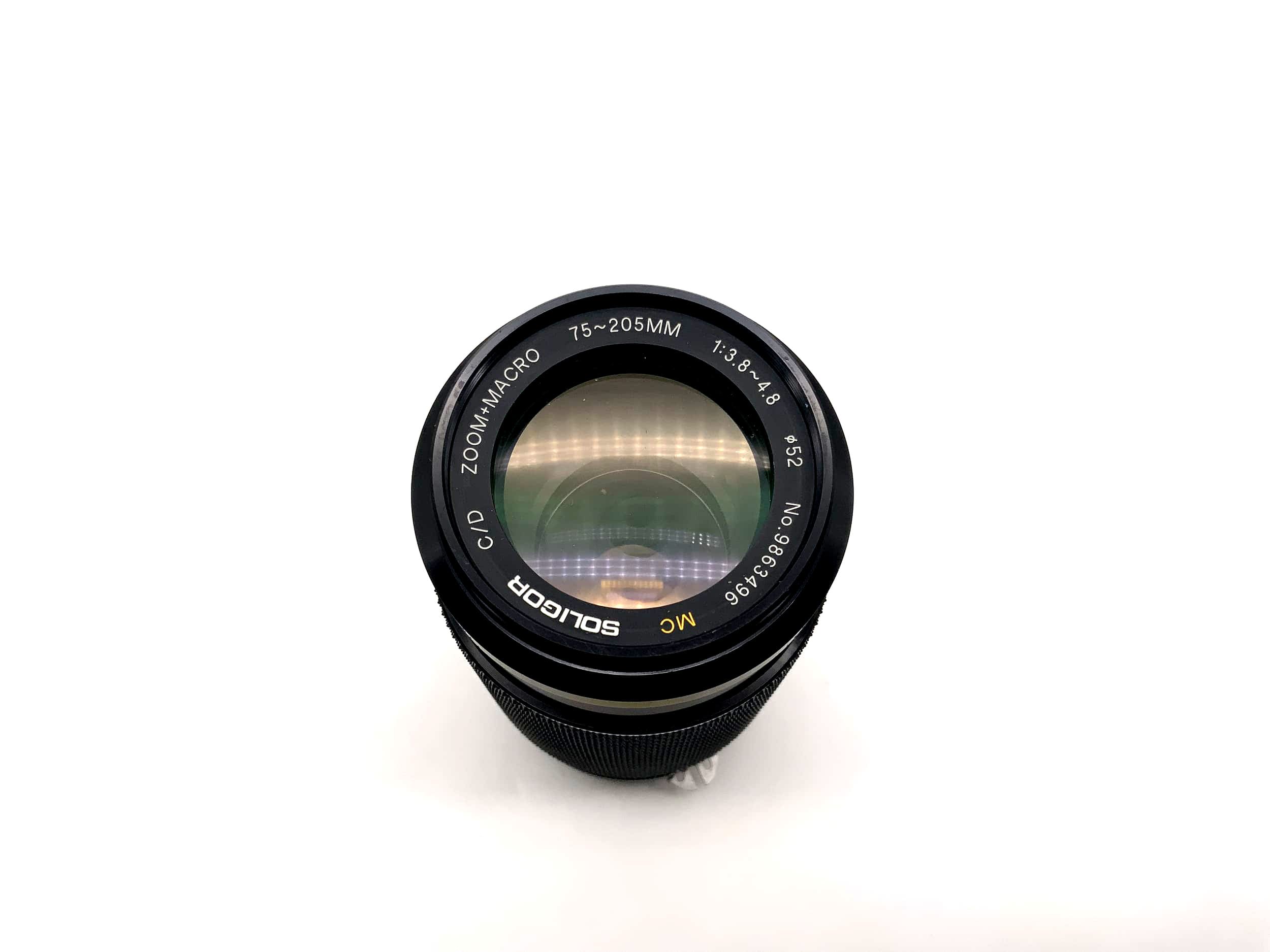 Objectif Soligor 75-205mm 1:3.8-4.8 C/D Zoom+Macro MC pour appareil photo (Nikon F)