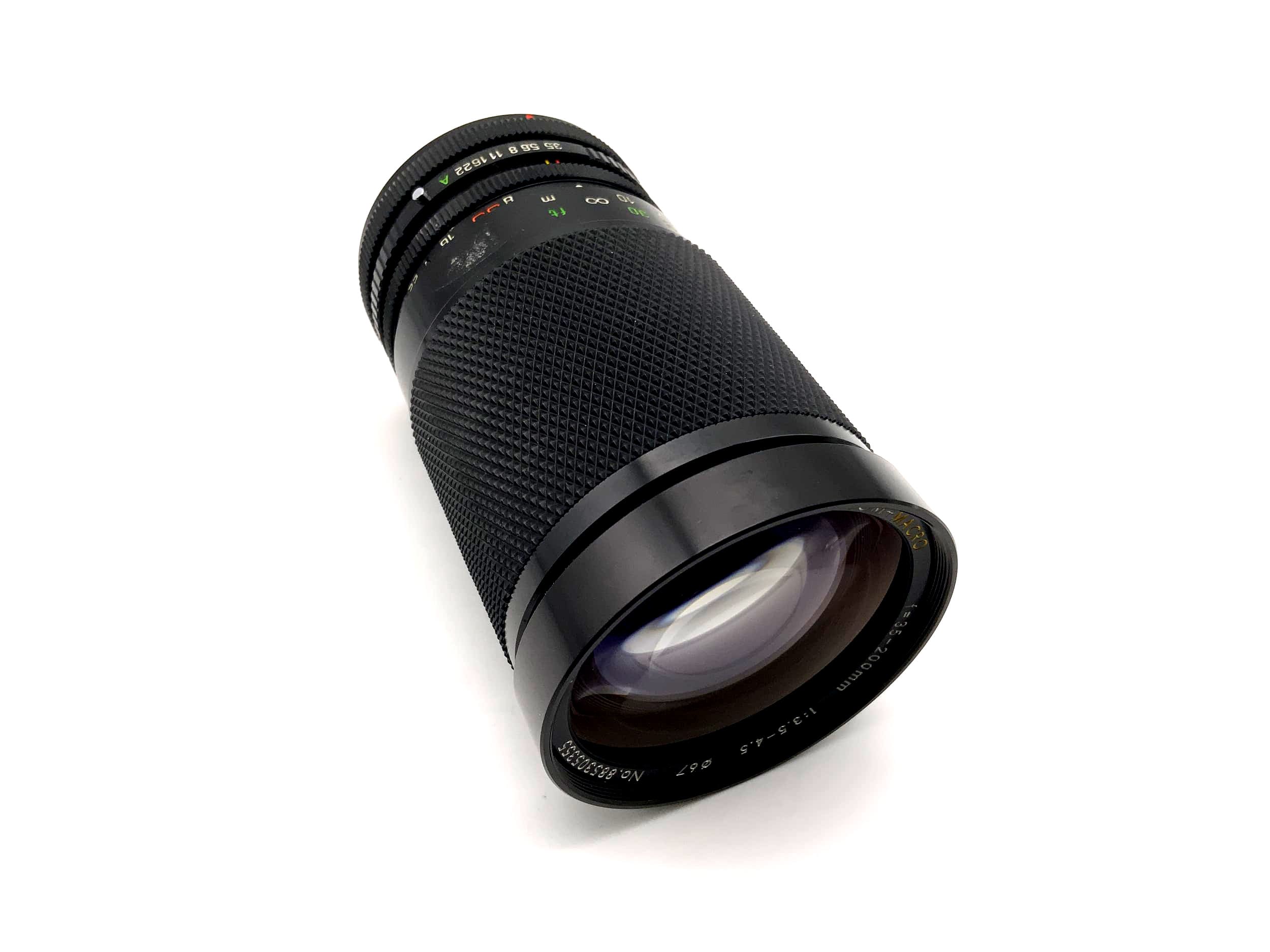 Soligor 35-200mm 1:3.5-4.5 Lens C/D Zoom+Macro MC Camera Lens (Canon FD)