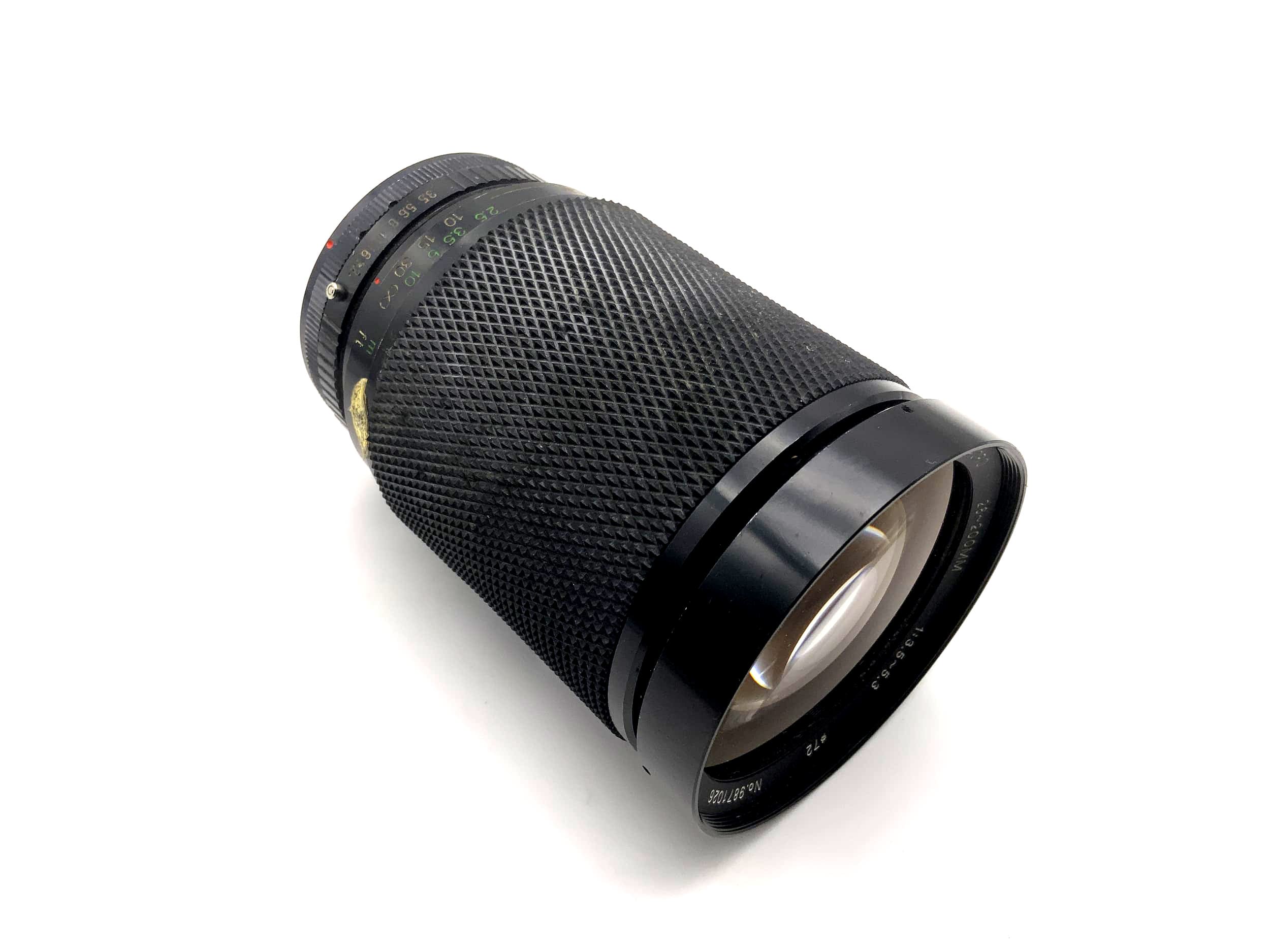 Soligor 28-200mm 1:3.5-5.3 Lens C/D Zoom+Macro MC Camera Lens (Canon FD)