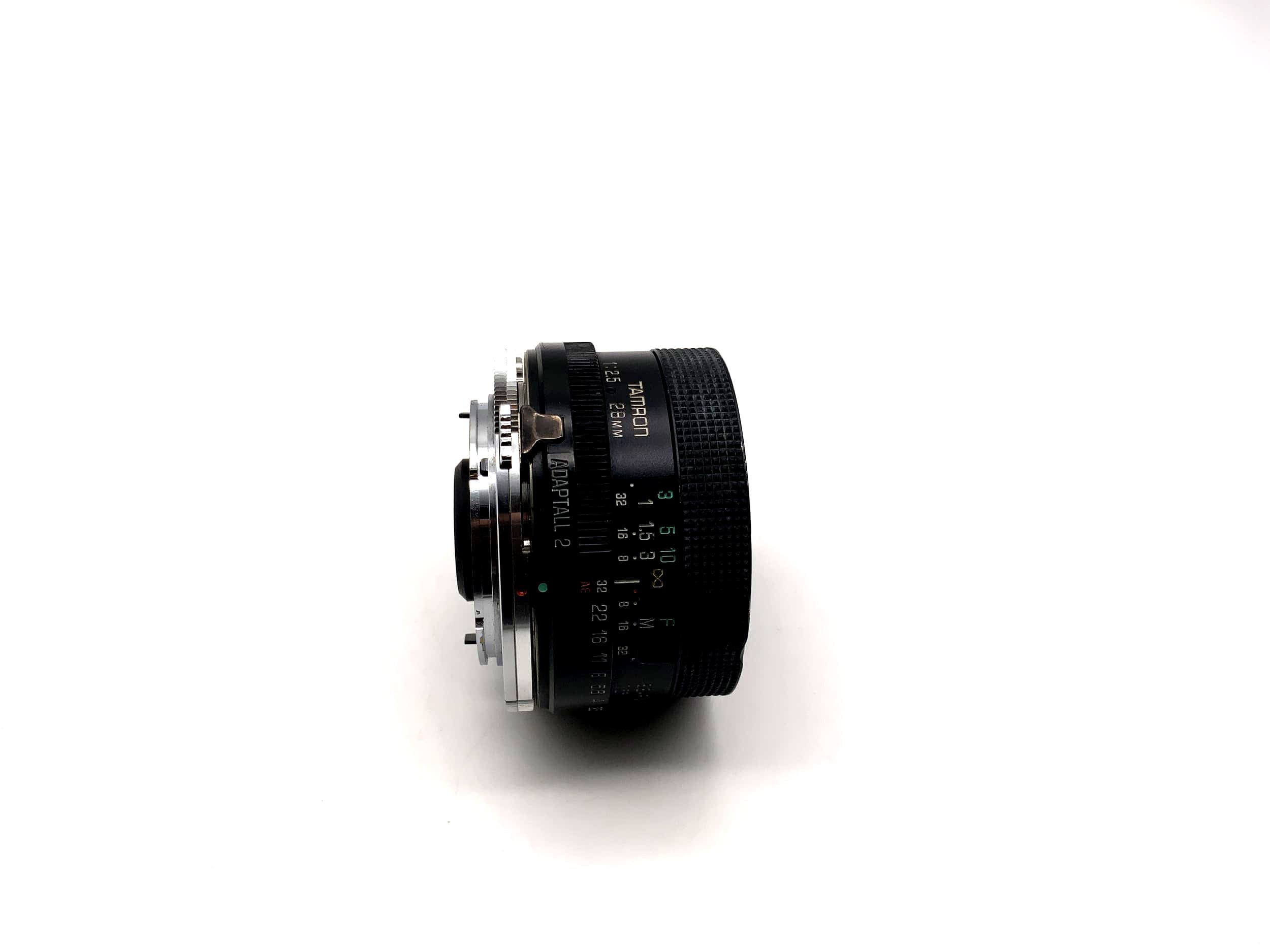 Objectif Tamron 28 mm 1:2,5 Objectif d'appareil photo Olympus OM BBAR MC (Adaptall-2)
