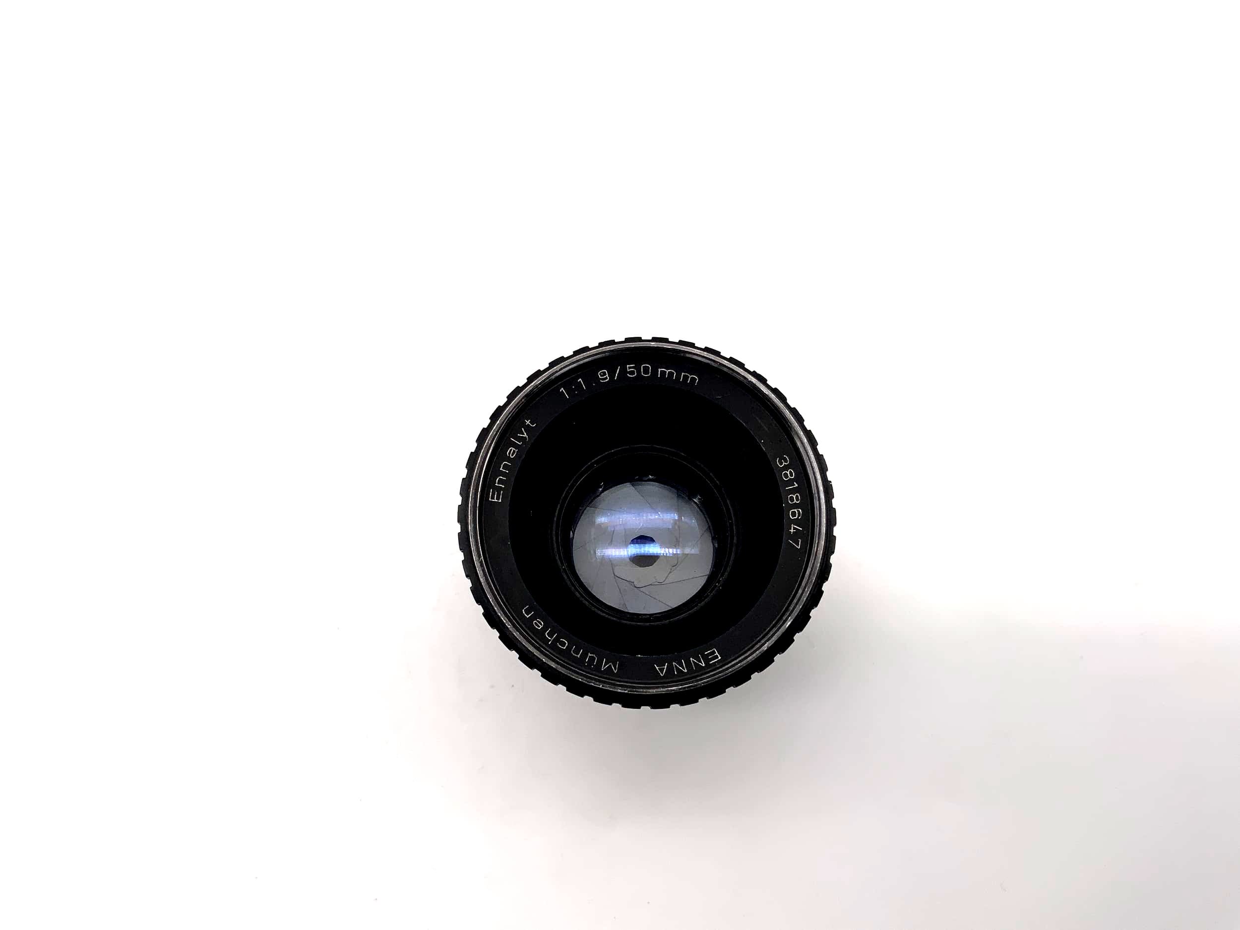 Objectif Enna Munich 50 mm 1:1.9, objectif Ennalyt pour appareil photo (monture de base)