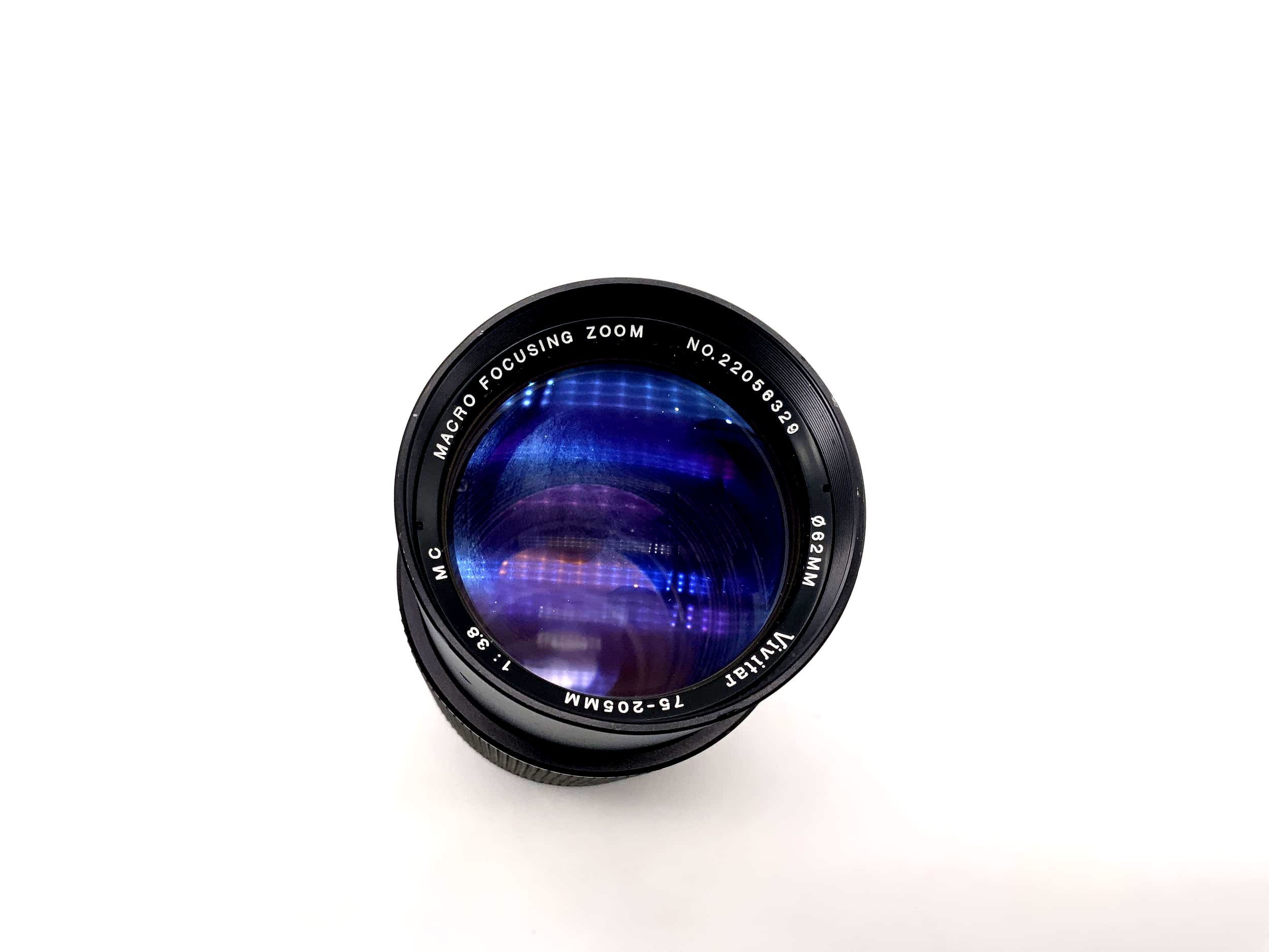 Objectif Vivitar 75-205 mm 1:3.8 à mise au point macro et zoom MC pour appareil photo (Canon FD)