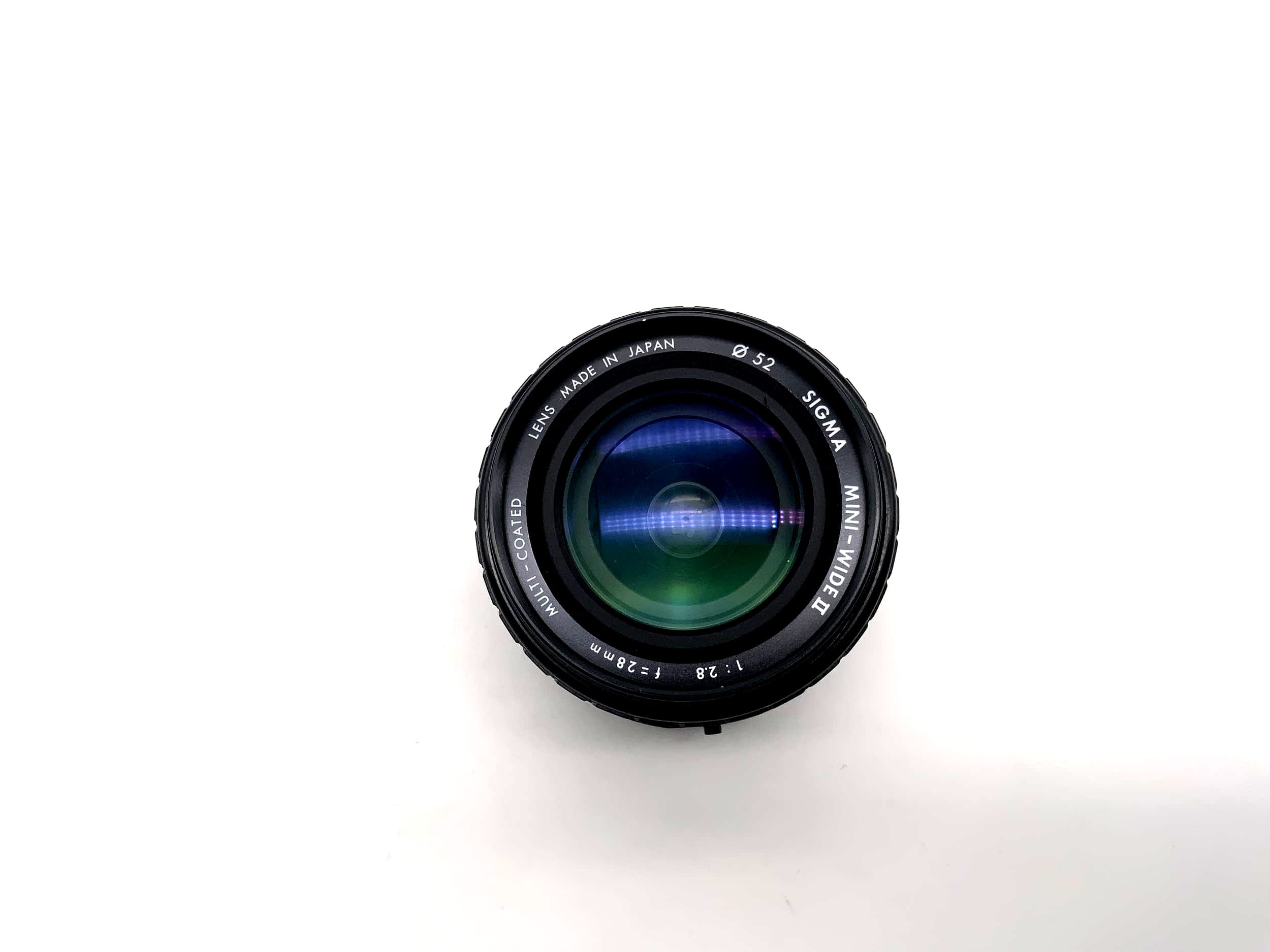 Objectif Sigma 28 mm 1:2.8 Mini grand angle II multicouches pour appareil photo Pentax K