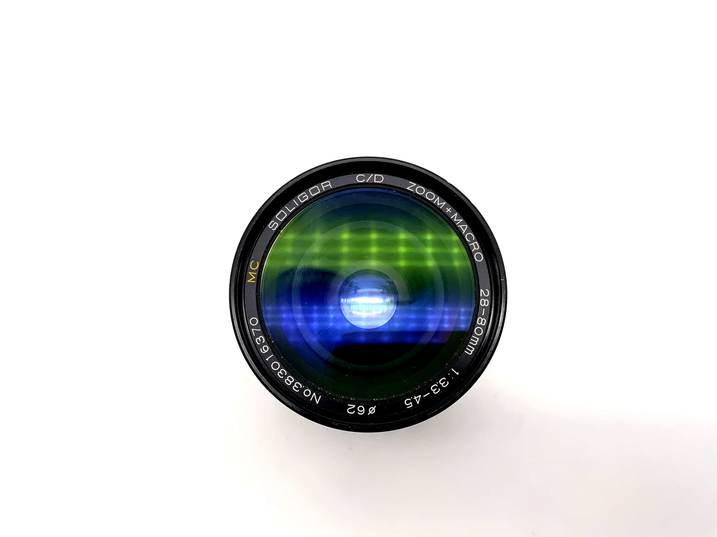 Objectif Soligor 1:3.3-4.5 28-80mm C/D Zoom+Macro MC pour appareil photo (Olympus OM)