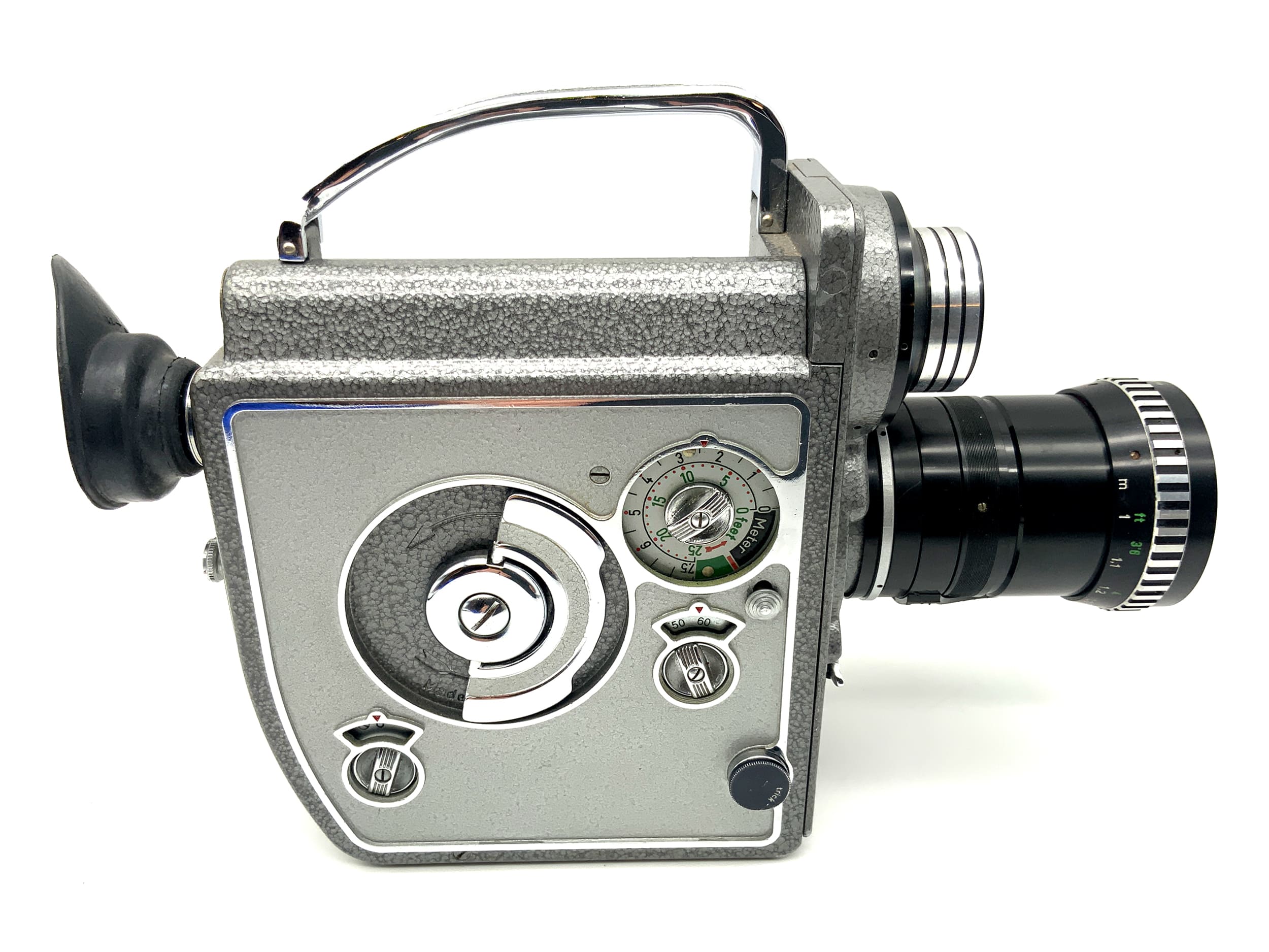 Appareil photo argentique Braun Heliomatic 8 Focovario avec objectif double 8 mm Variogon 1:1.8/8-48 mm