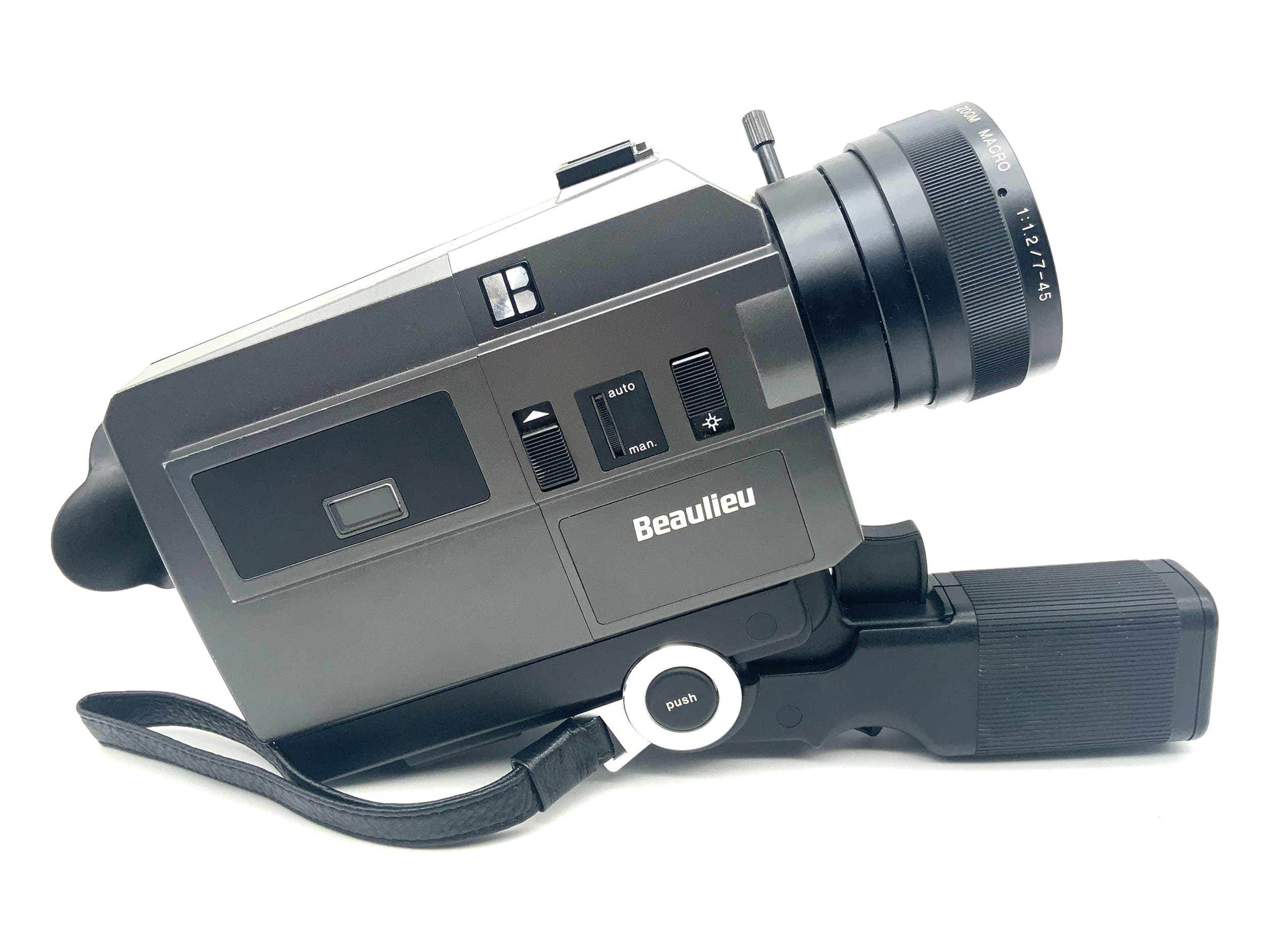 Caméra argentique Beaulieu 1008 XL avec zoom macro 1:1,2/7-45 Super 8 et sac