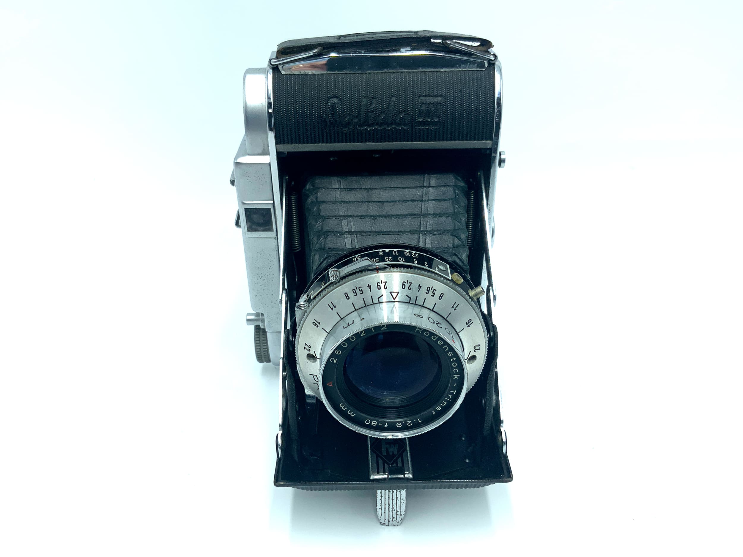 Franka Solida III Klappkamera mit Rodenstock-Trinar 80mm 1:2.9 Pilz im Objektiv!
