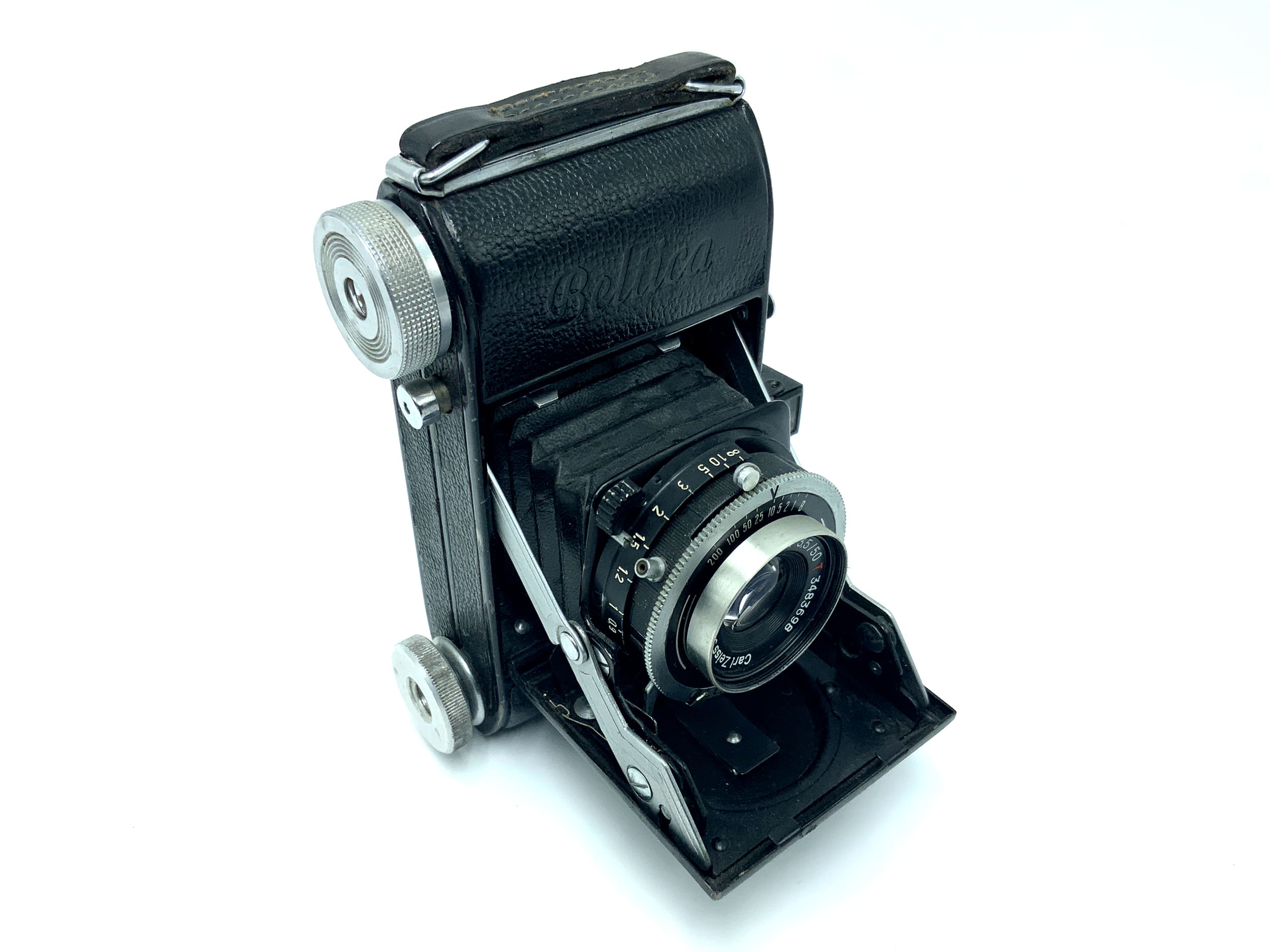 KMZ Moskva 5 Klappkamera mit N-24 10,5cm 1:3.5 Moskau 5 Analogkamera