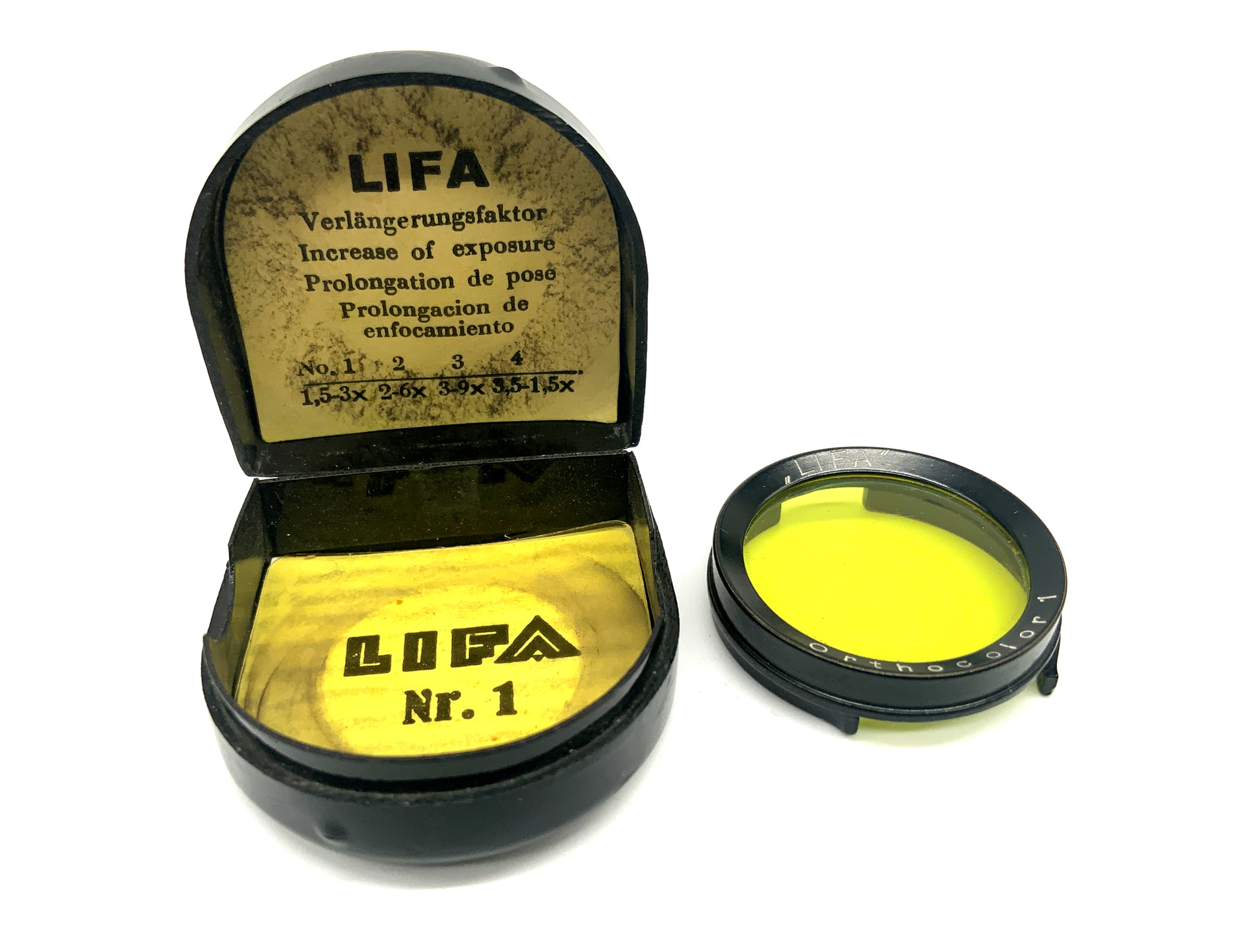 Lifa Farbfilter gelb-grün/yellow-green Steckfilter Slip On Filter 27mm