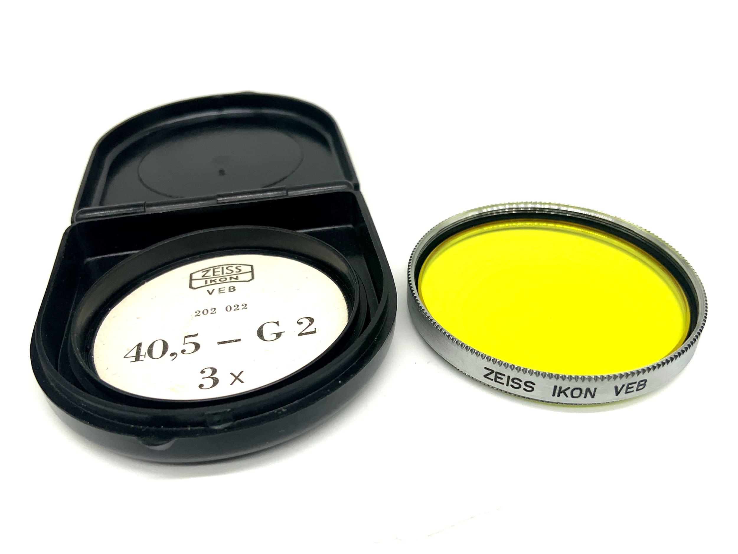 Zeiss Ikon VEB Farbfilter gelb/yellow G 2 3x im Etui Filter 40,5mm