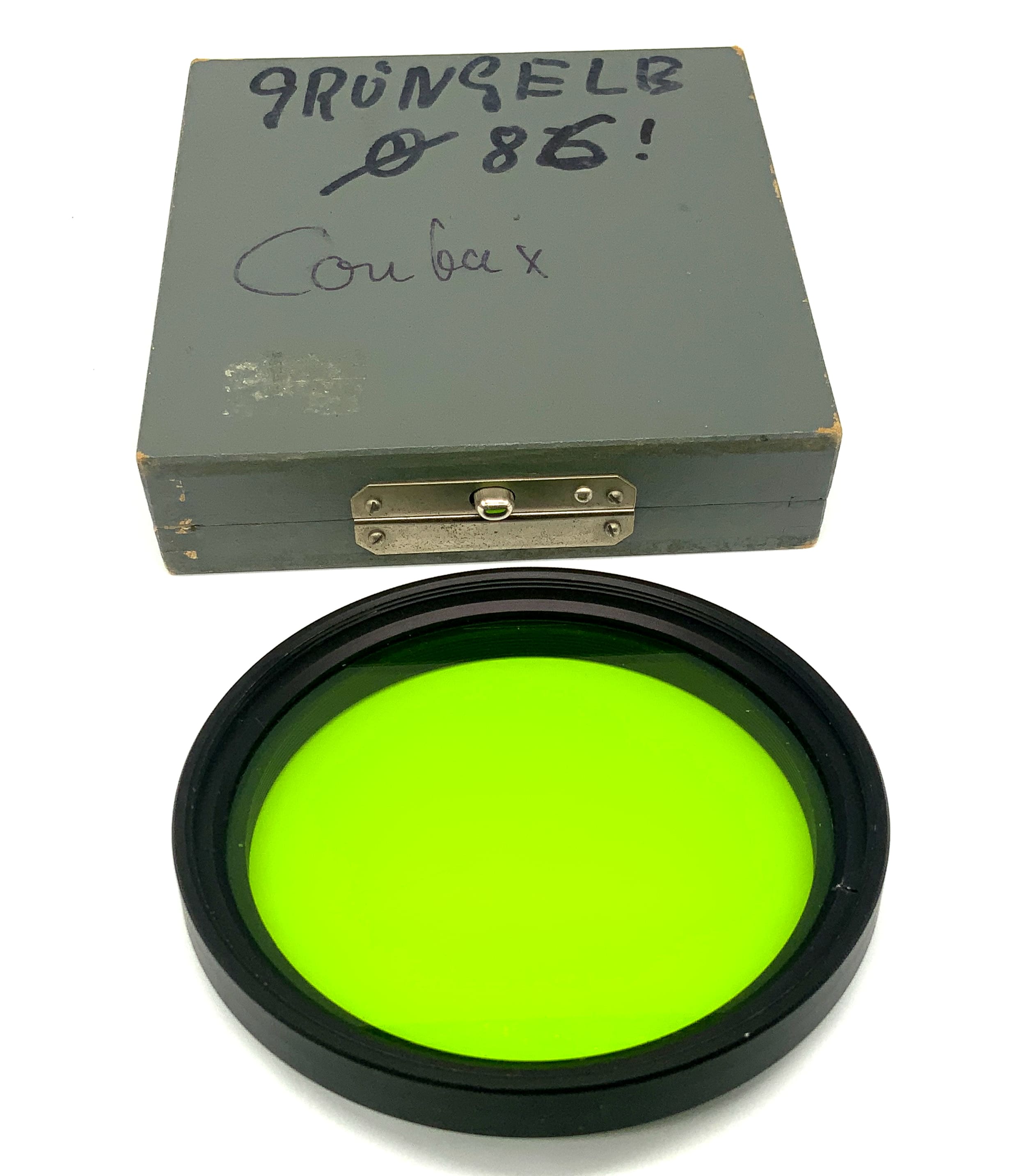 Pentacon Farbfilter gelb grün yellow green in OVP Pentacon Six Filter 86mm
