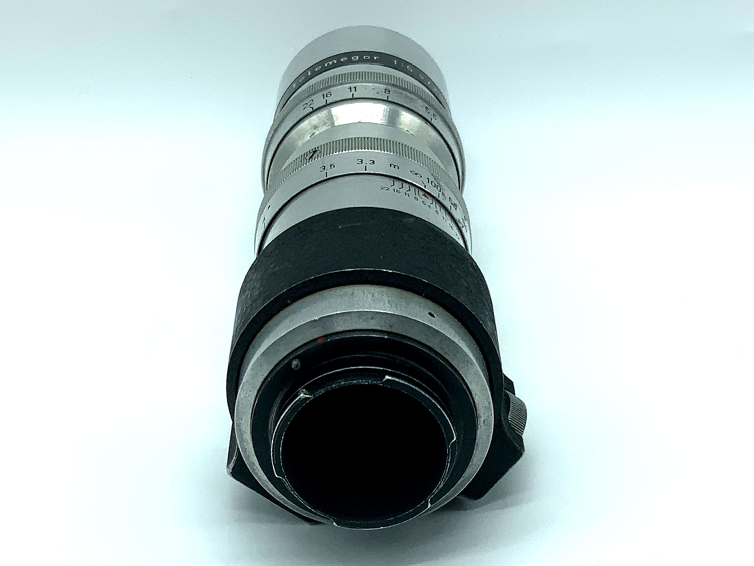 Objectif Meyer Optik Görlitz 250 mm 1:5.5, objectif Telemegor rouge V (Exa)
