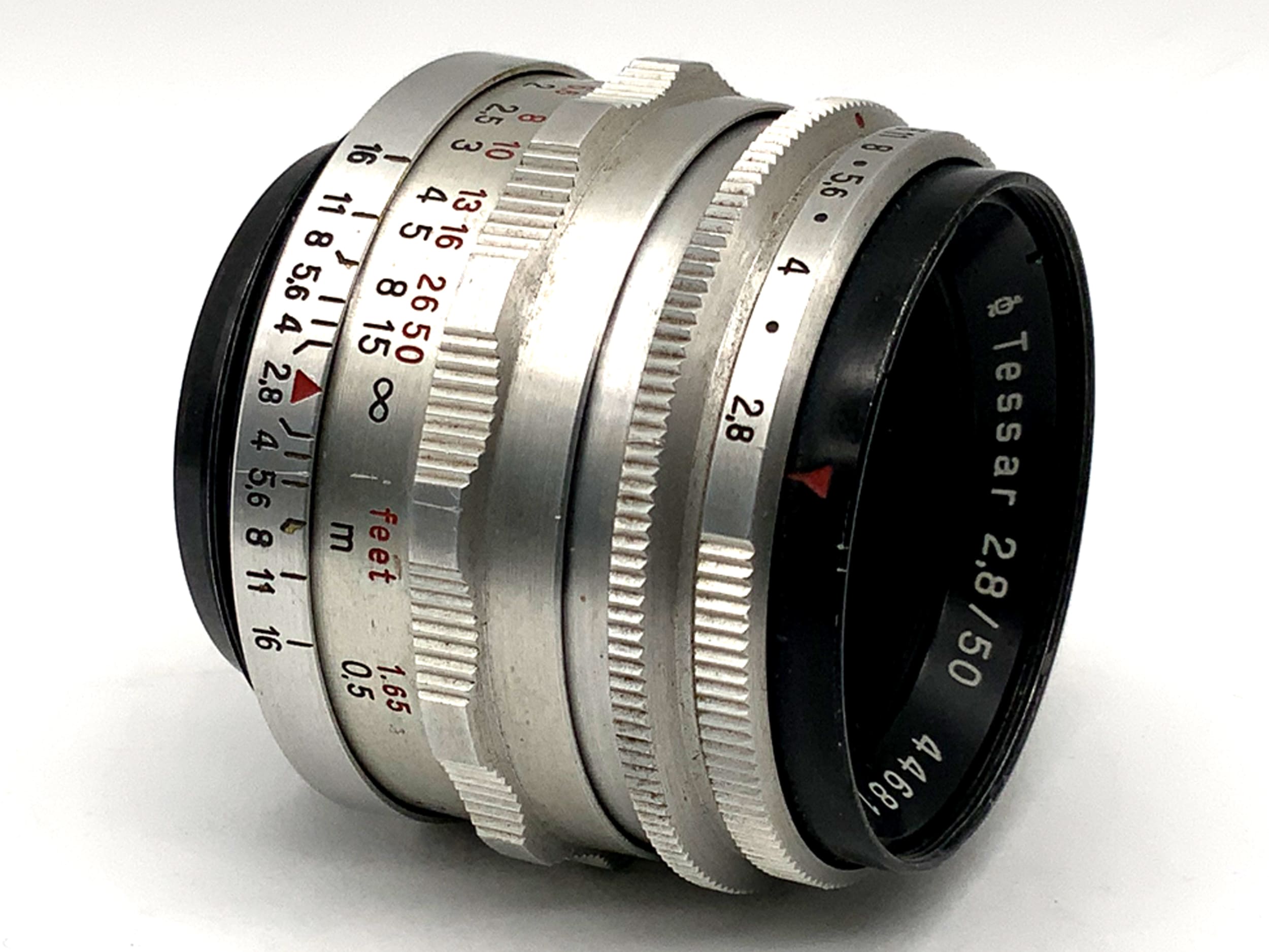 Objectif Carl Zeiss Jena 50 mm 1:2.8 Tessar 12 lames Q1 compact (M42)