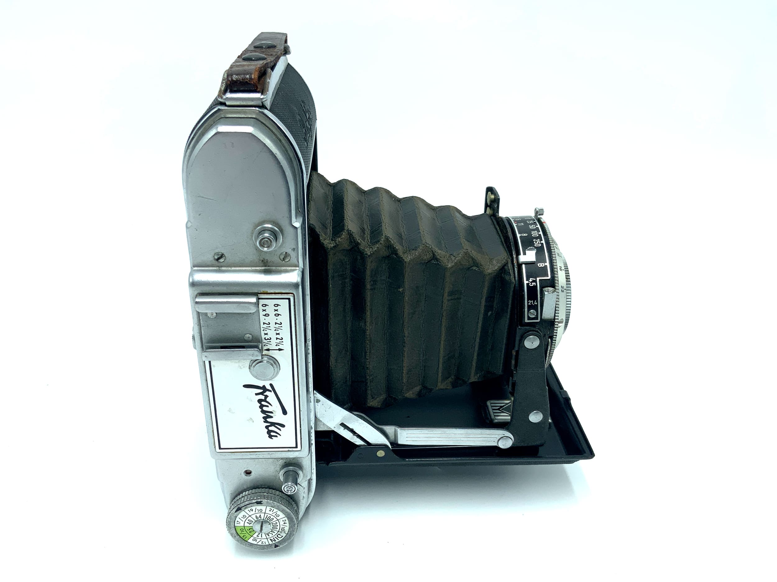 Franka Rolfix Klappkamera mit Schneider-Kreuznach Radionar 105mm 1:4.5