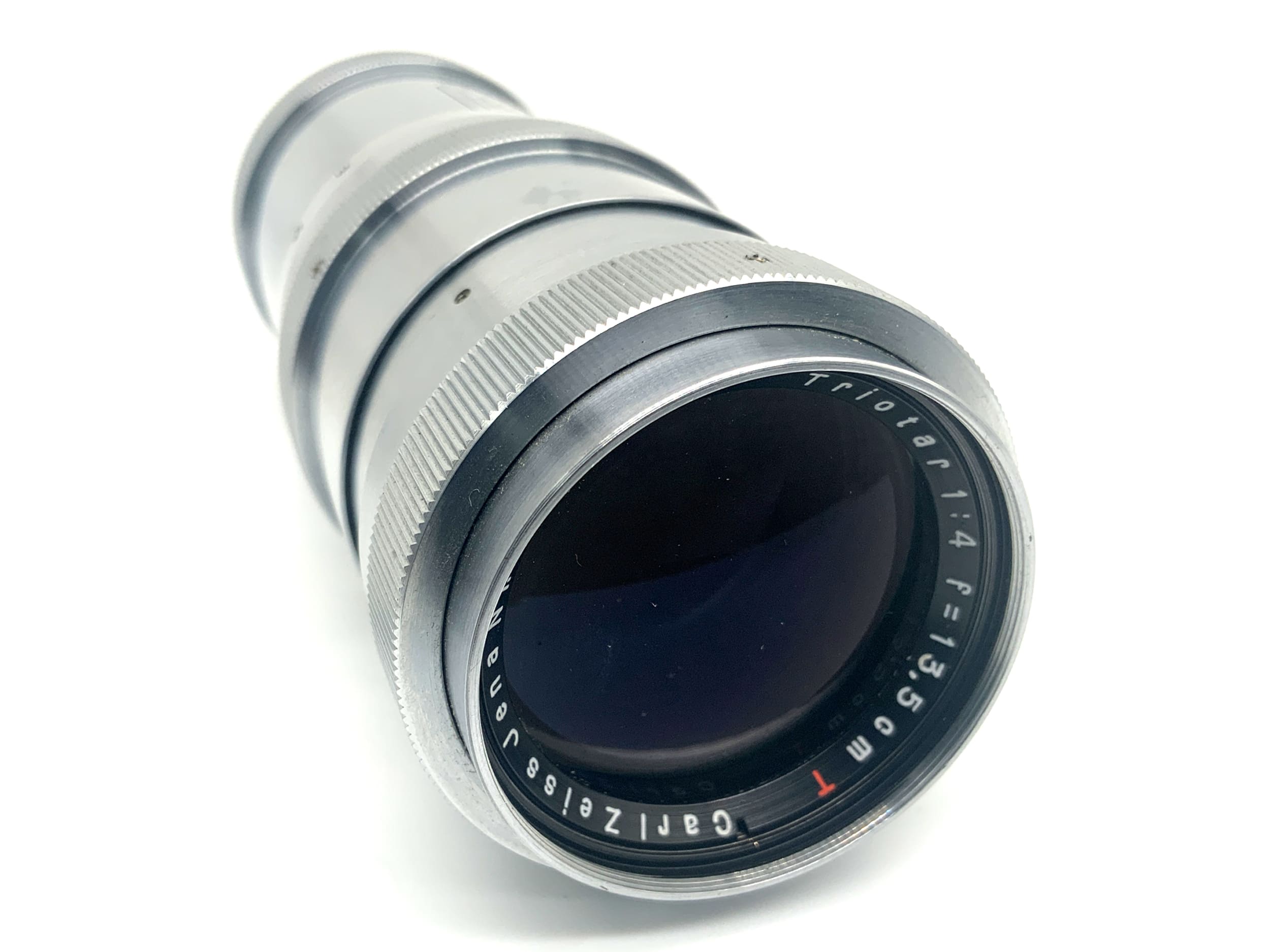 Carl Zeiss Jena Triotar red T 13,5cm 1:4 Objektiv Festbrennweite (M42)