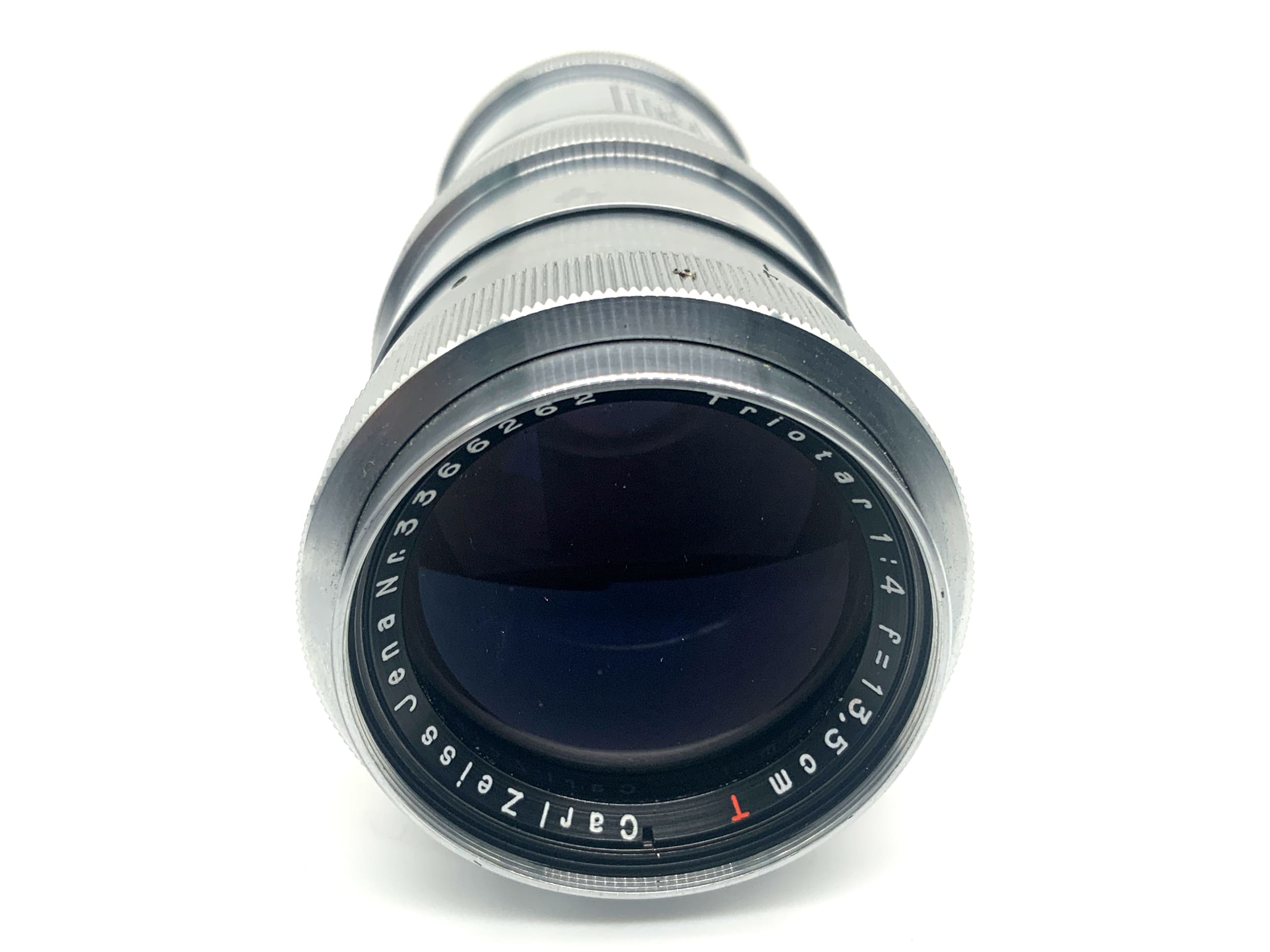 Carl Zeiss Jena Triotar red T 13,5cm 1:4 Objektiv Festbrennweite (M42)