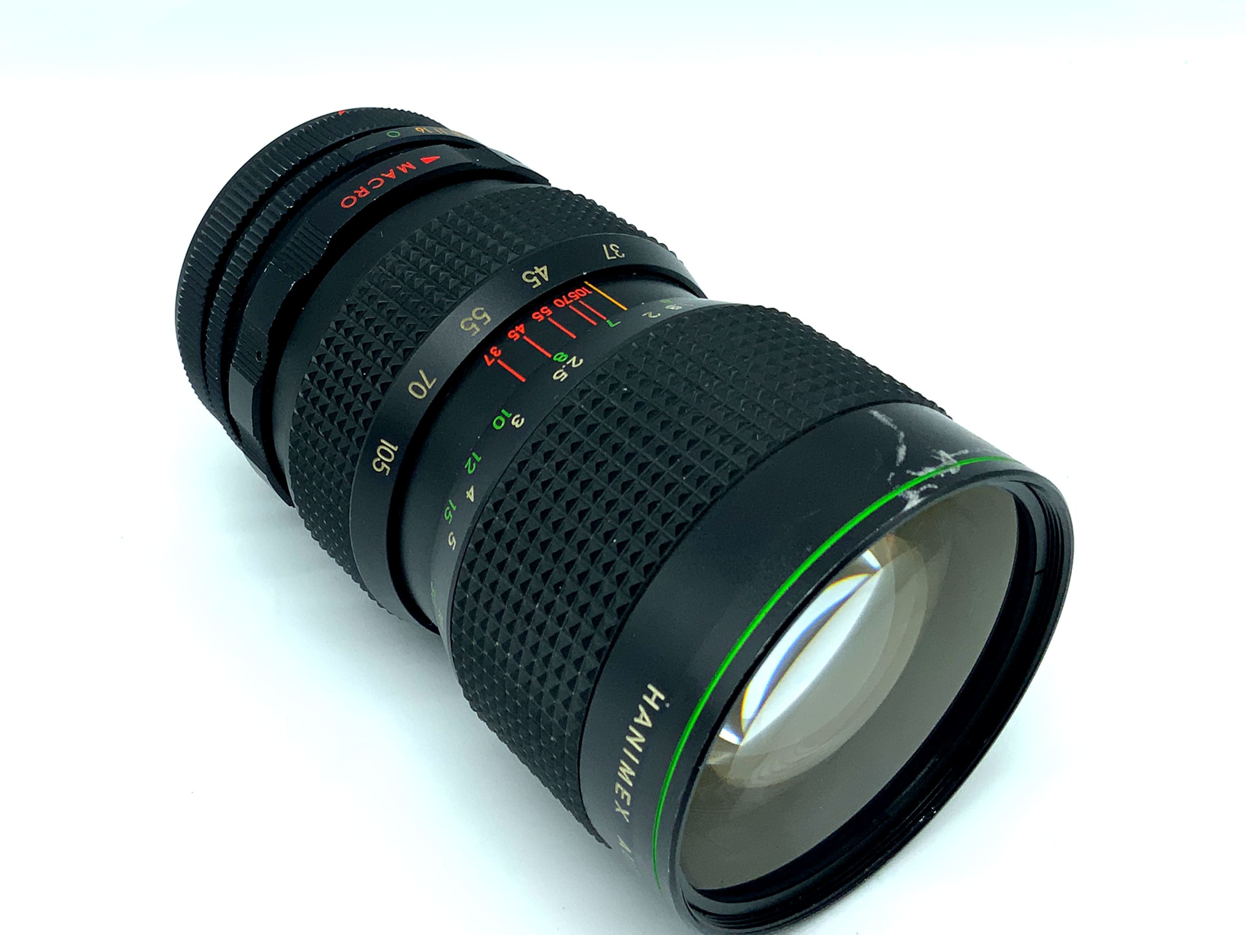 Objectif Hanimex 37-105mm 1:3.5 à zoom automatique MC (Canon FD)