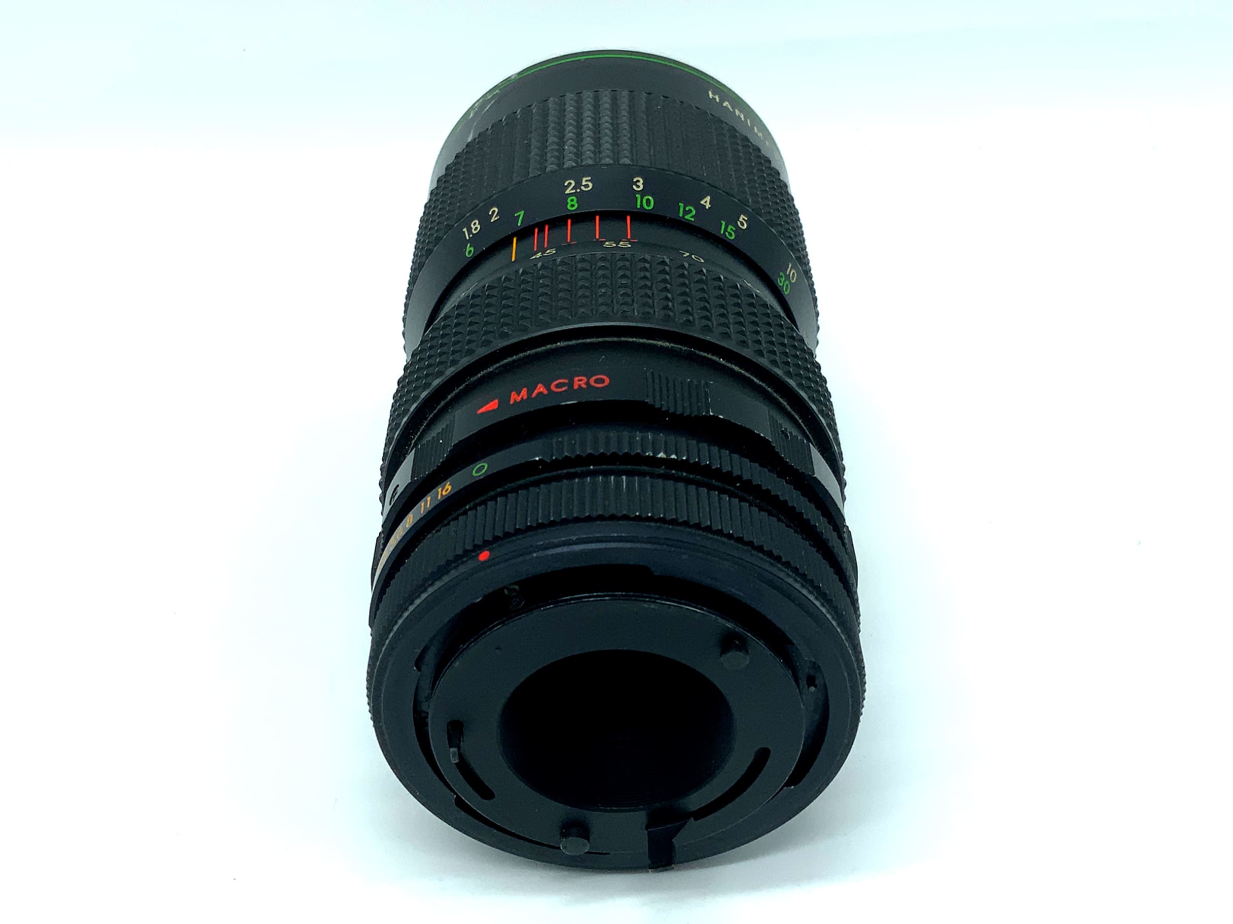 Objectif Hanimex 37-105mm 1:3.5 à zoom automatique MC (Canon FD)