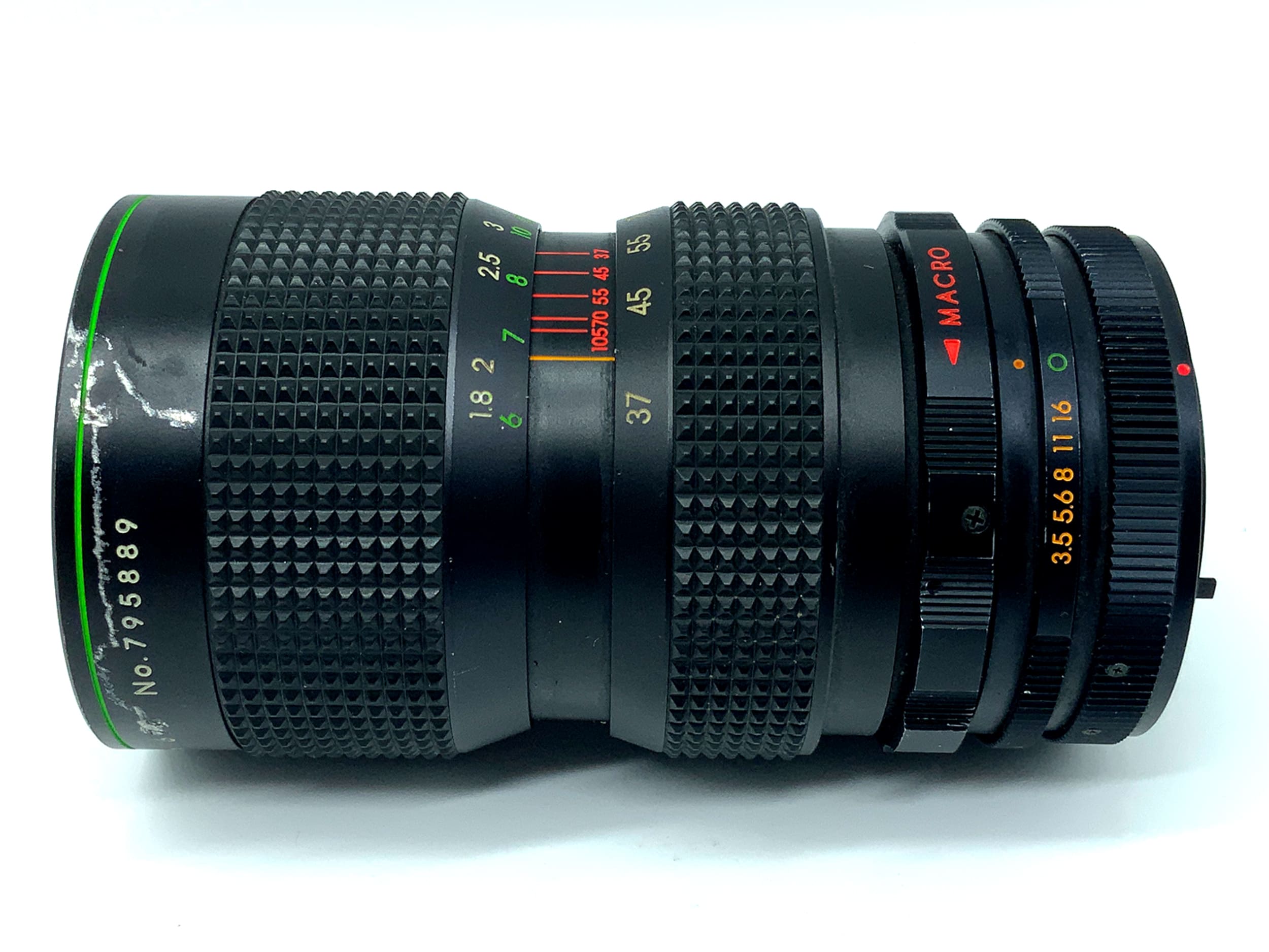 Objectif Hanimex 37-105mm 1:3.5 à zoom automatique MC (Canon FD)