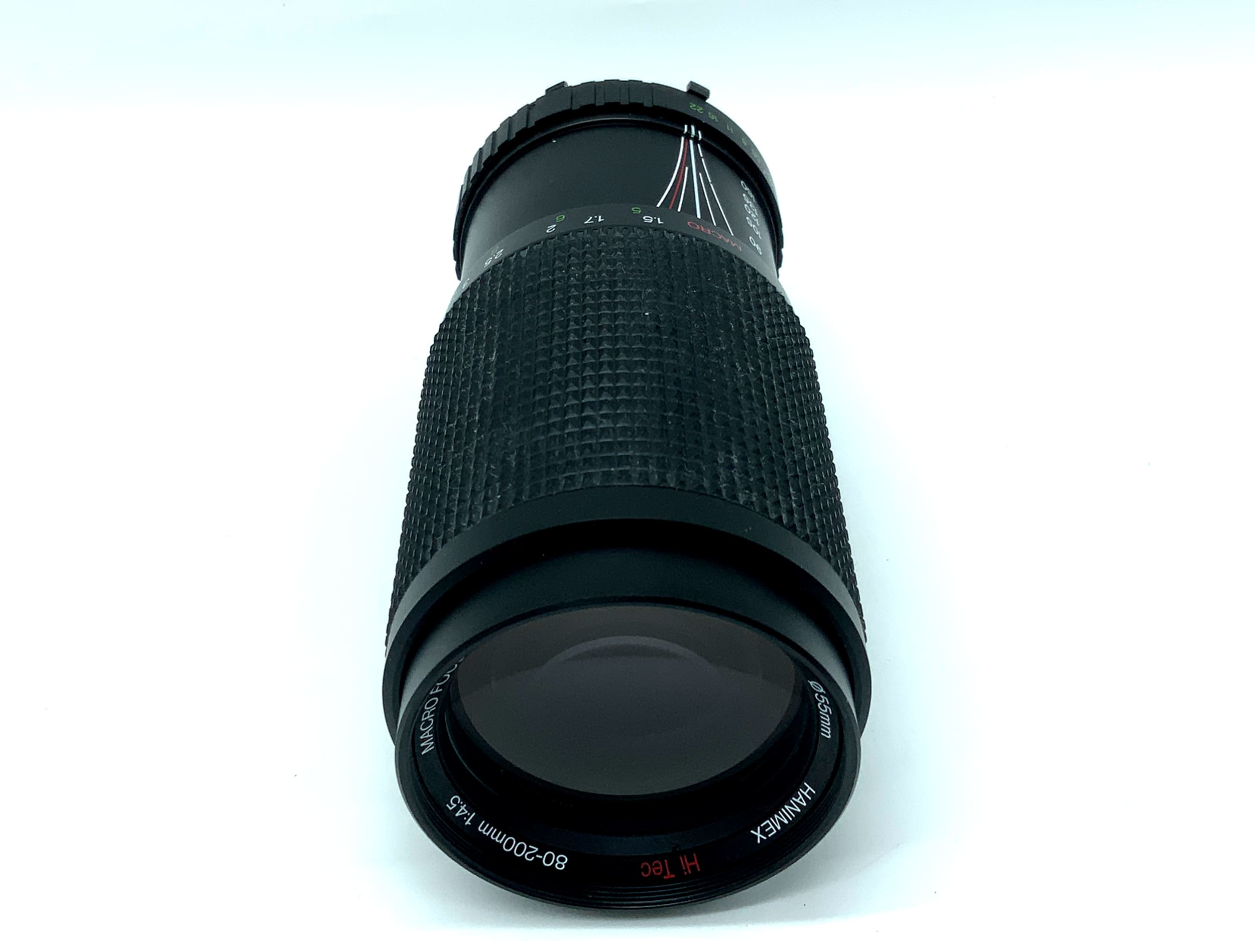 Objectif Hanimex 80-200 mm 1:4.5 Hi.Tec Zoom Macro Zoom (Minolta MD)