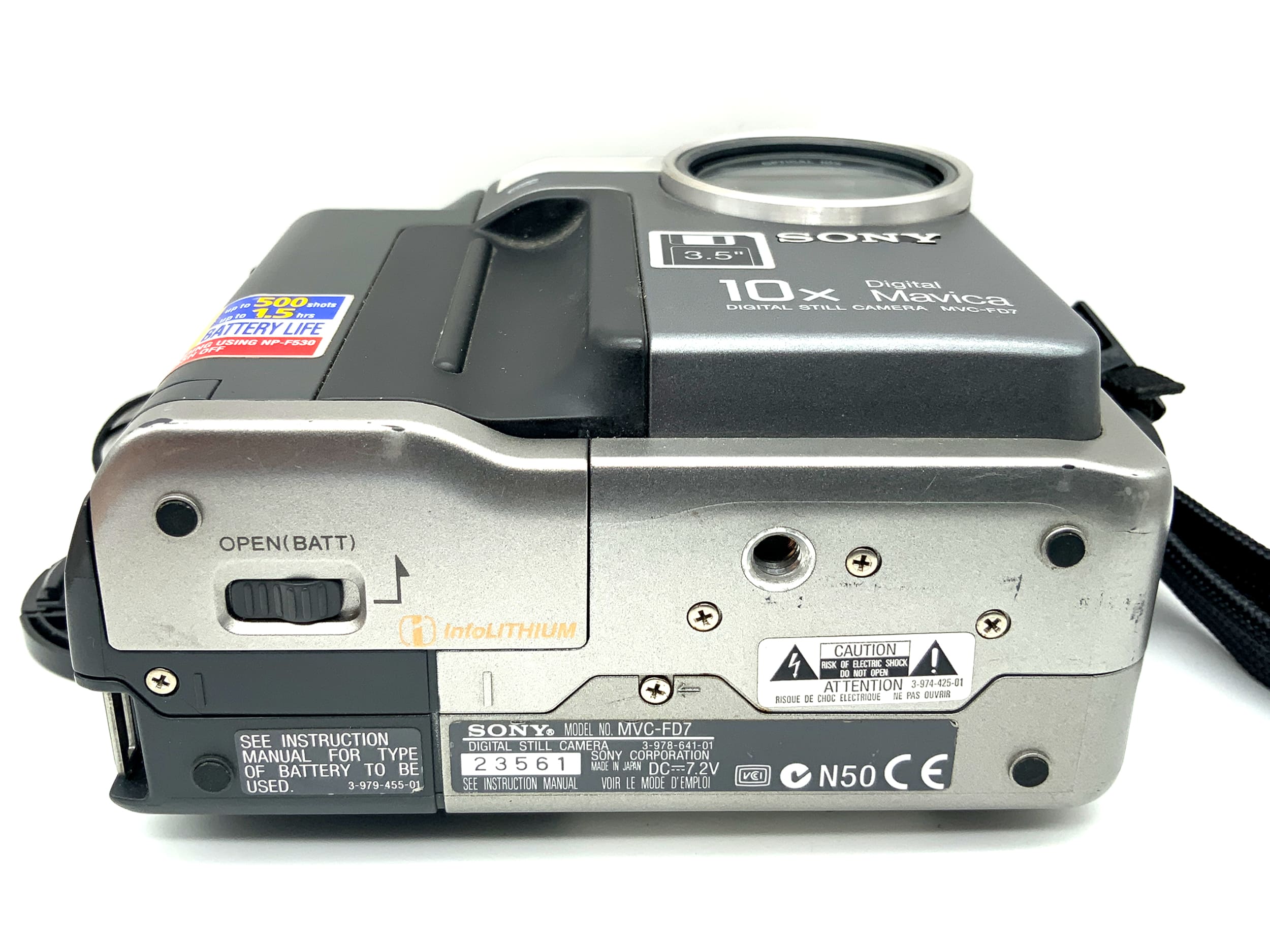 Sony Digital Still Camera MVC-FD7 Camcorder 10x f=4.2-42mm 1:1.8 floppy camera