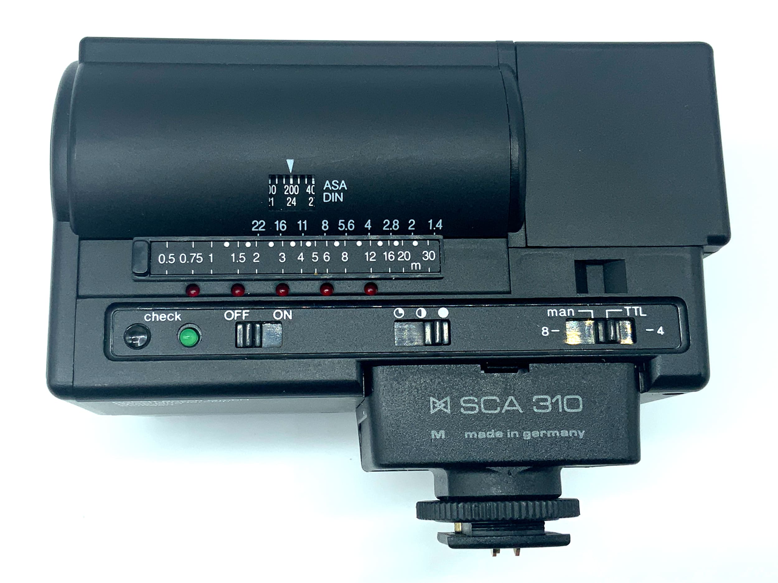Braun Ultrablitz 34M Blitzgerät mit SCA 310 für Canon FD Kamera Blitz Flash