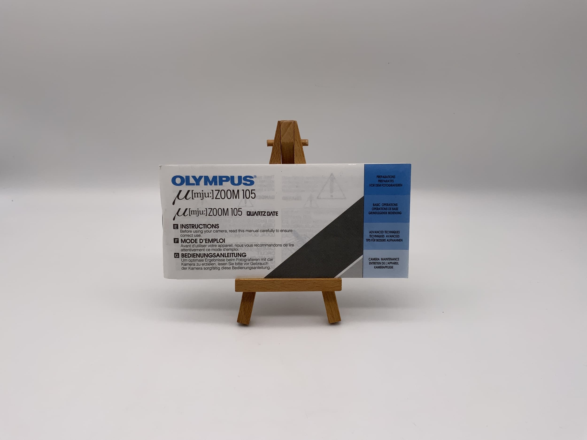 Manuel d'utilisation Olympus miju Zoom 105 (allemand)