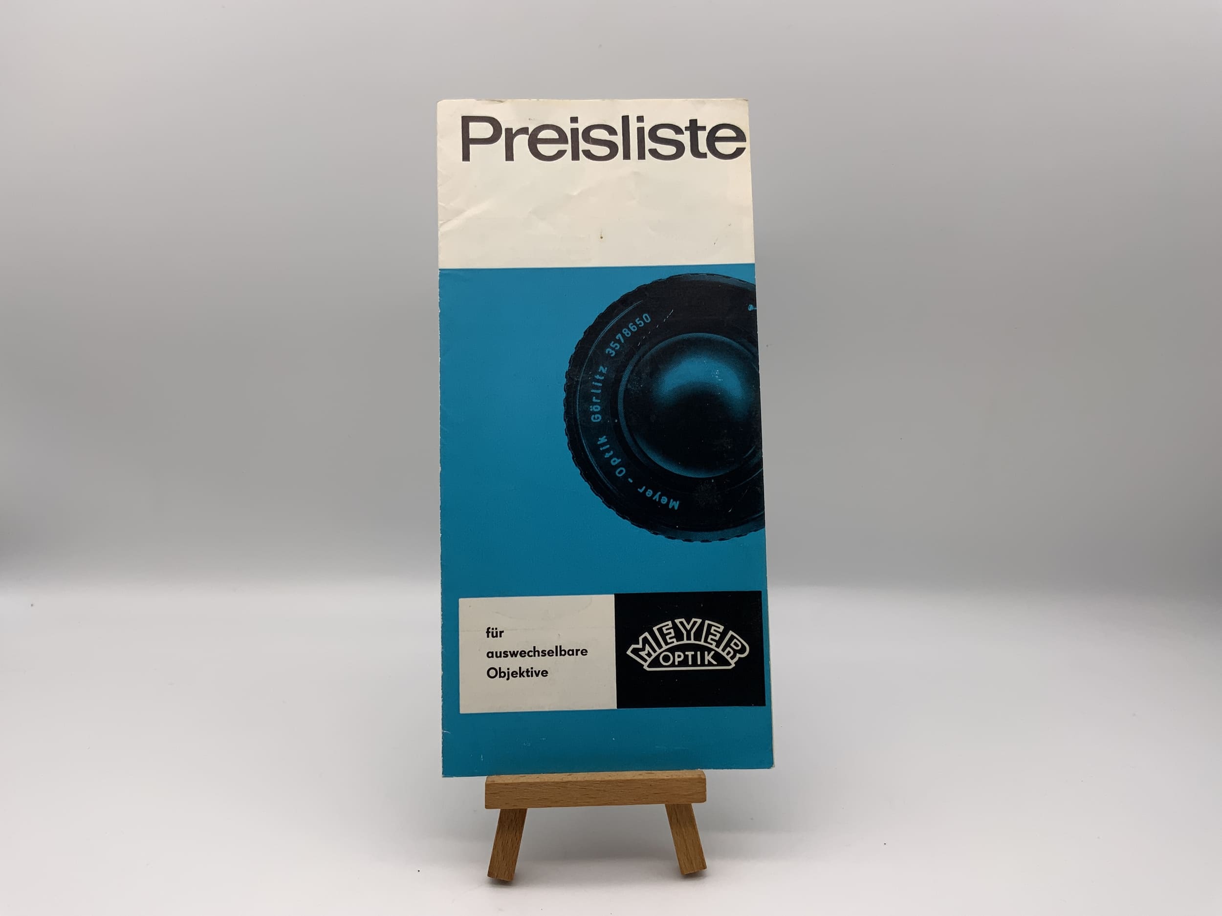 Liste de prix Meyer Optik pour les lentilles interchangeables (catalogue allemand)