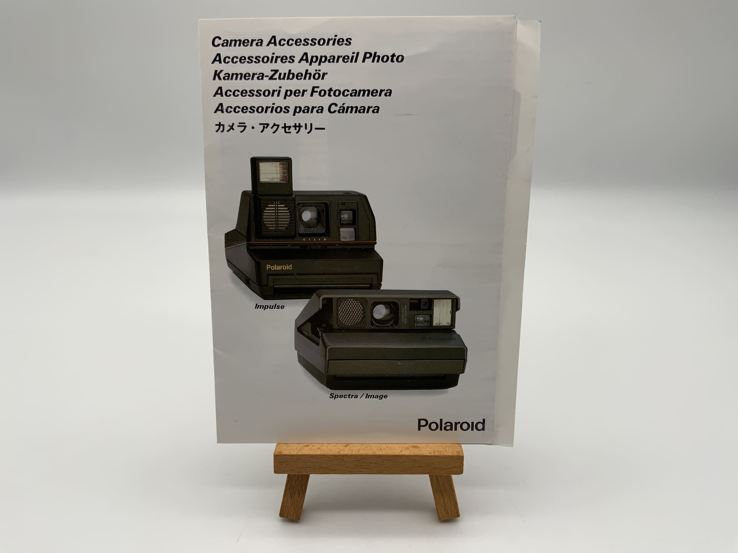 Livret d'accessoires pour appareils photo Polaroid Impulse / Spectra Image (allemand)