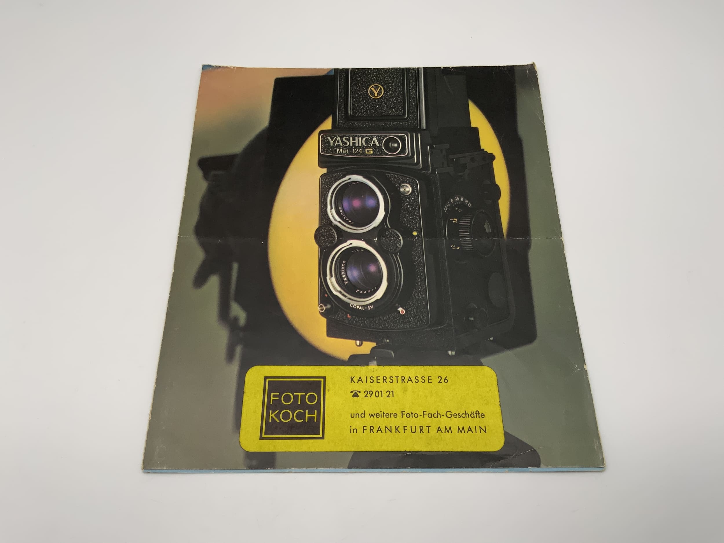 Fiche d'information du tapis Yashica 124G (allemand)
