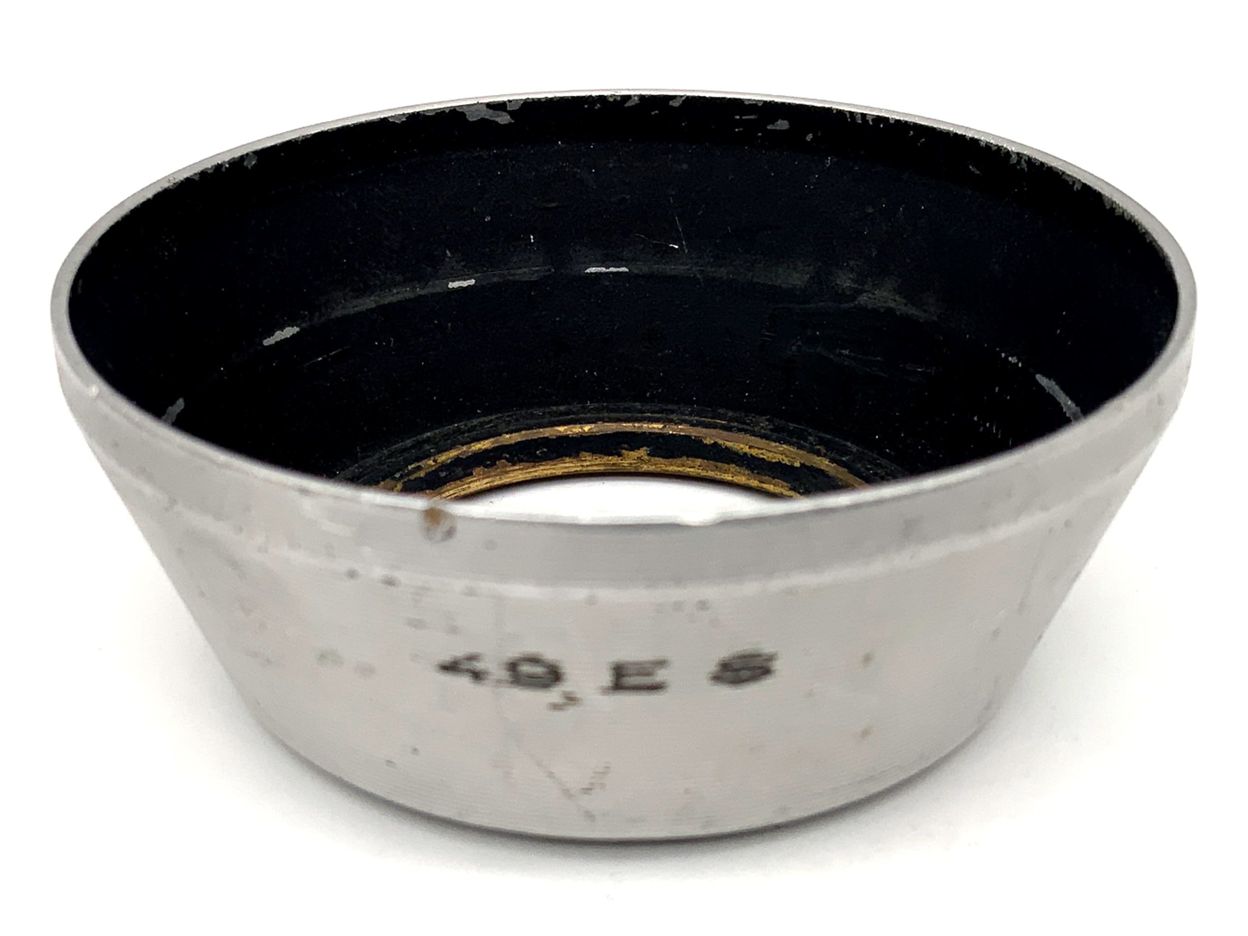 B+W 49 ES lens hood, aluminum metal, silver