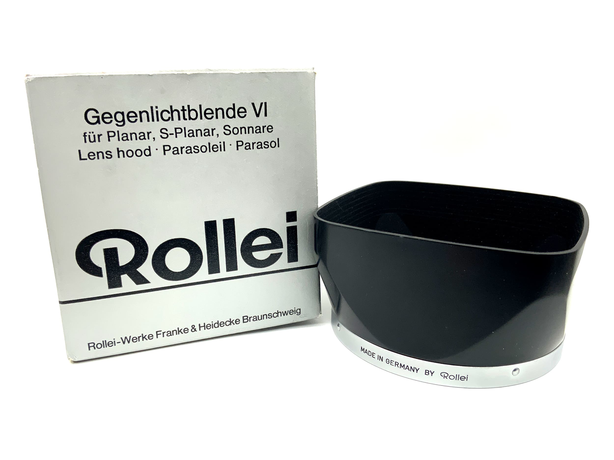 Rollei Bay VI lens hood 206020 f80-250 bayonet VI for Planar Sonnare lenses, original packaging