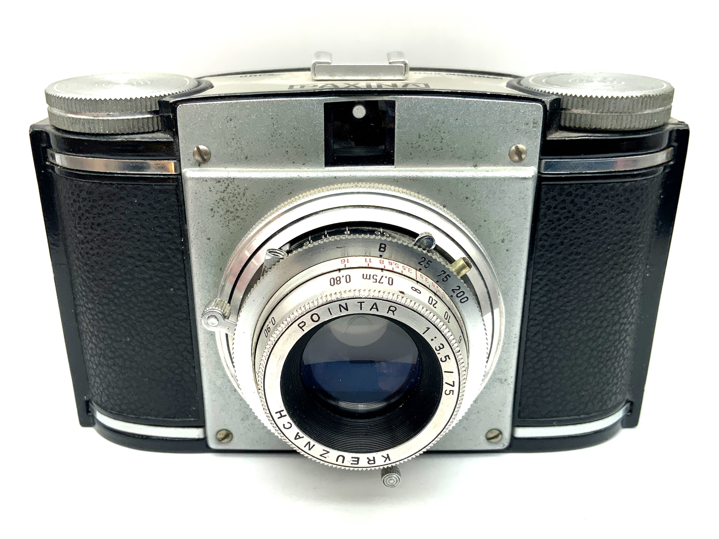 Braun Paxina viewfinder camera with Pointar 1:3.5/75 Vario compact camera analog camera