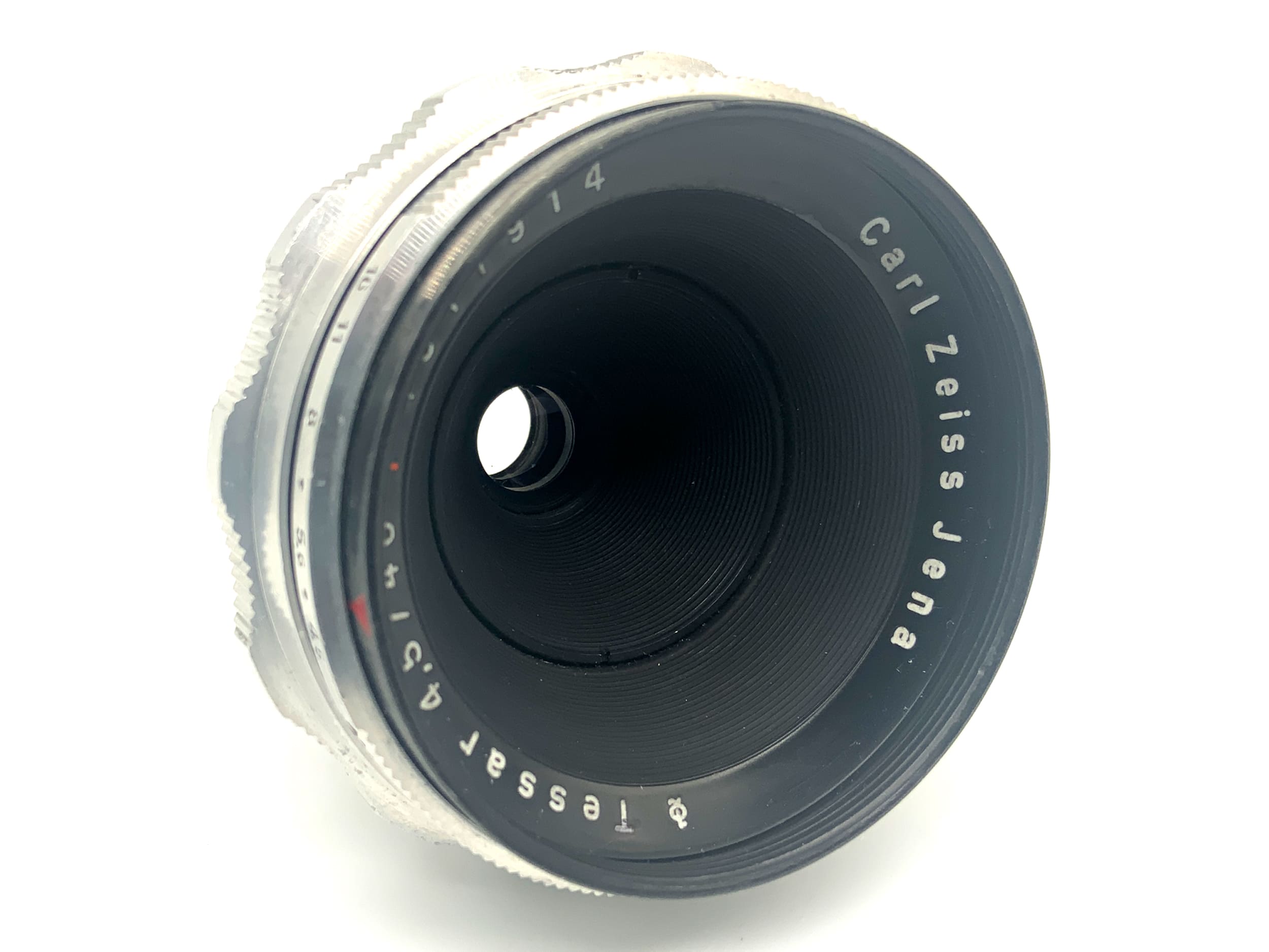 Carl Zeiss Jena Tessar red T 40mm 1:4.5 Objektiv Festbrennweite (EXA)