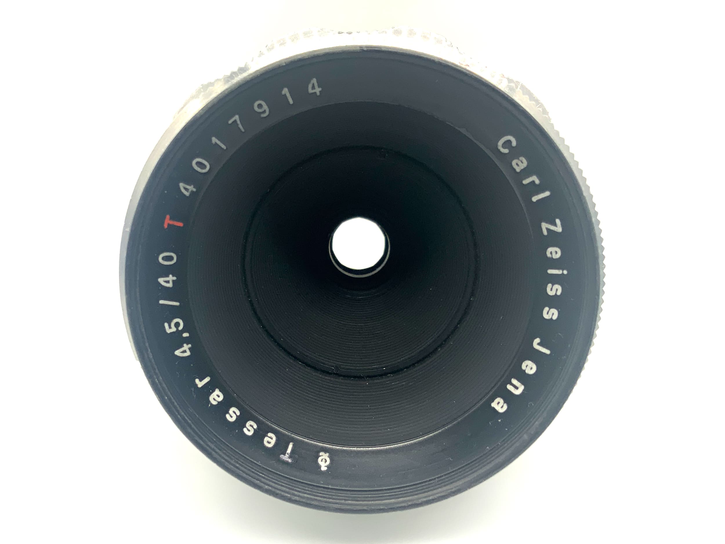 Carl Zeiss Jena Tessar red T 40mm 1:4.5 Objektiv Festbrennweite (EXA)