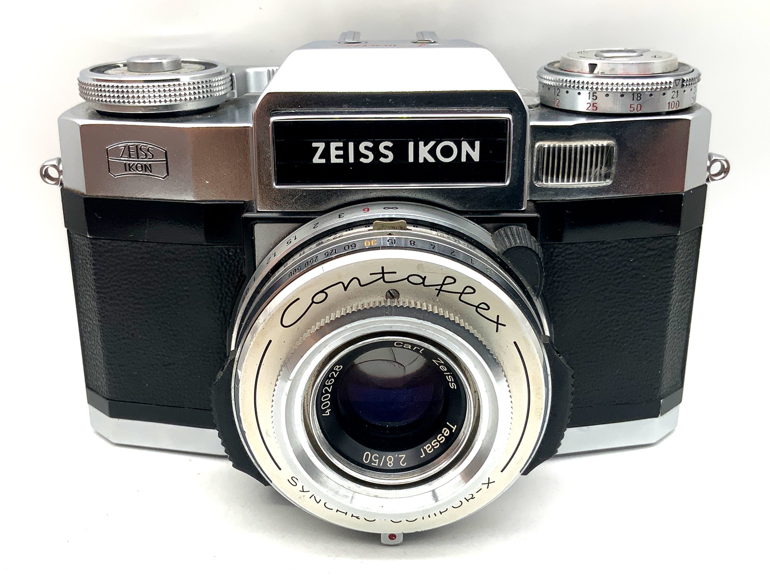 Appareil photo reflex Zeiss Ikon Contaflex Super B avec objectif Tessar 2.8/50 Synchro Compur X 35 mm analogique