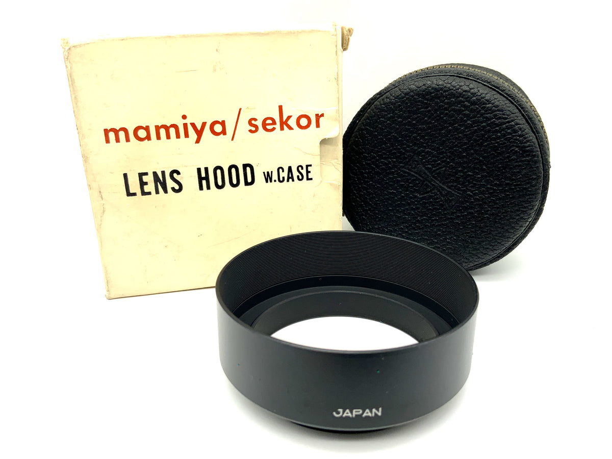 Pare-soleil Mamiya Sekor 52 mm ⌀52 en métal avec sac et emballage d'origine.