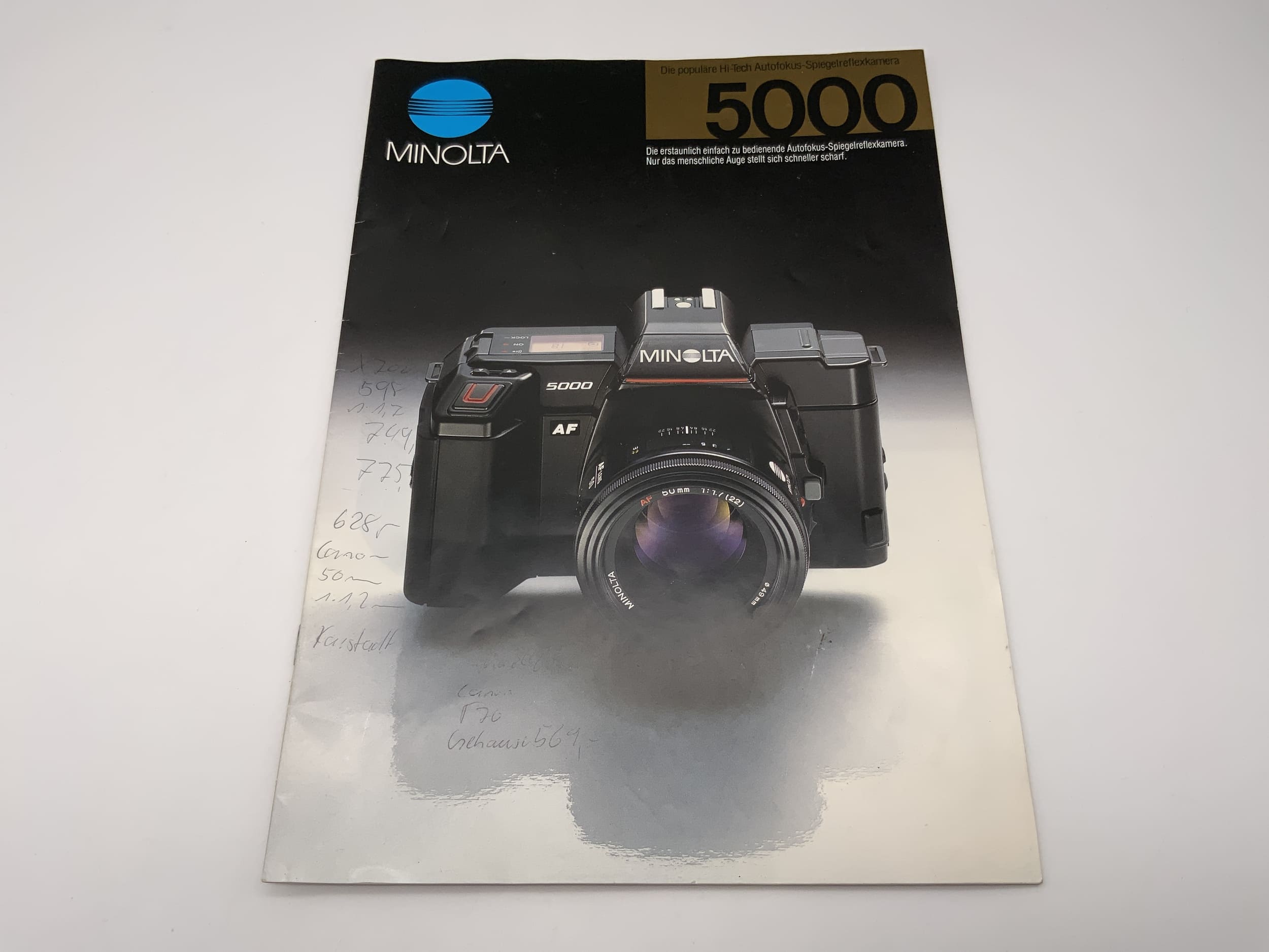 Minolta 5000 AF Brochure German Instruction Manual