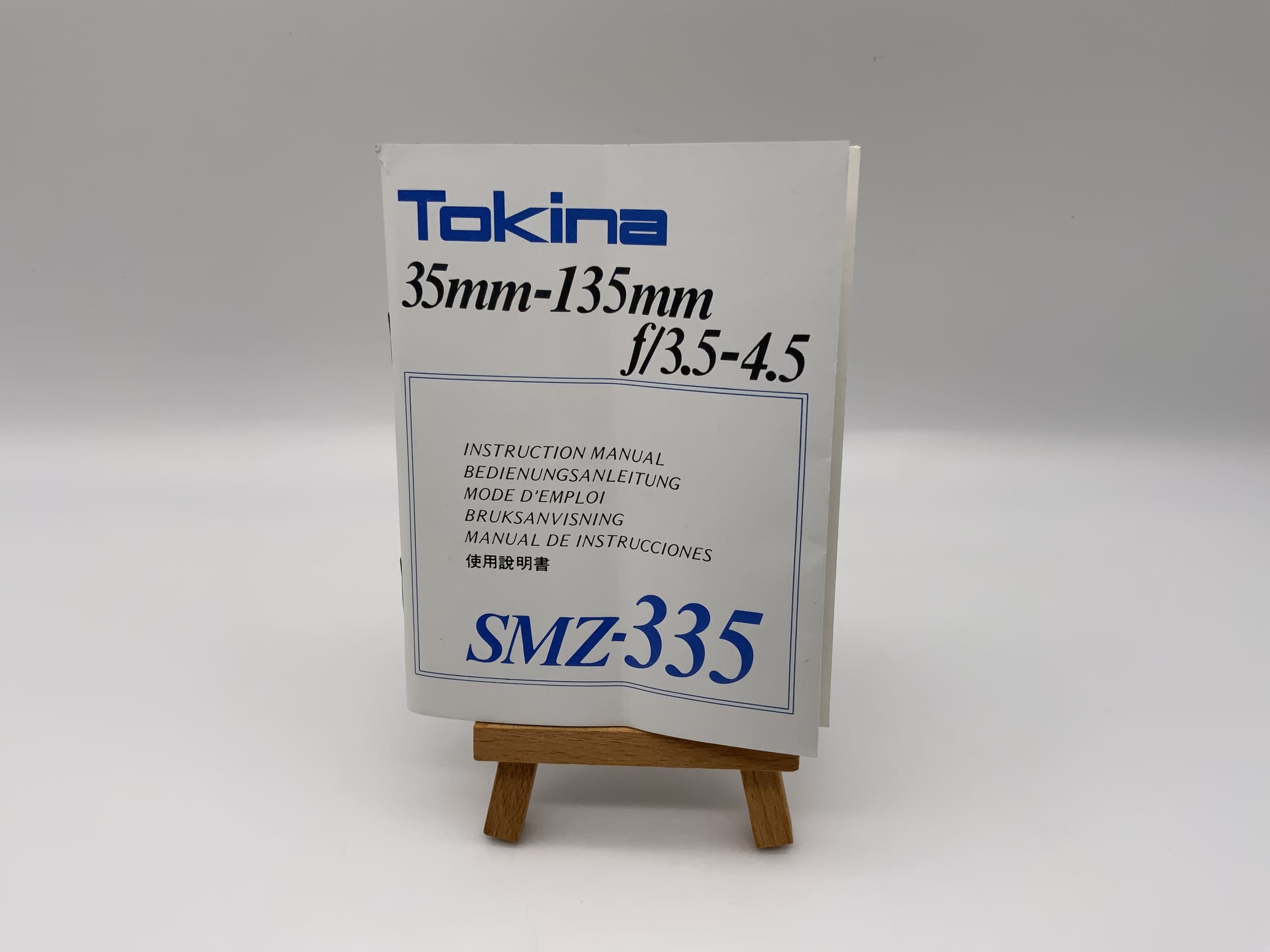 Manuel d'utilisation (allemand) de l'objectif Tokina SMZ-335 35-135mm f/3.5-4.5