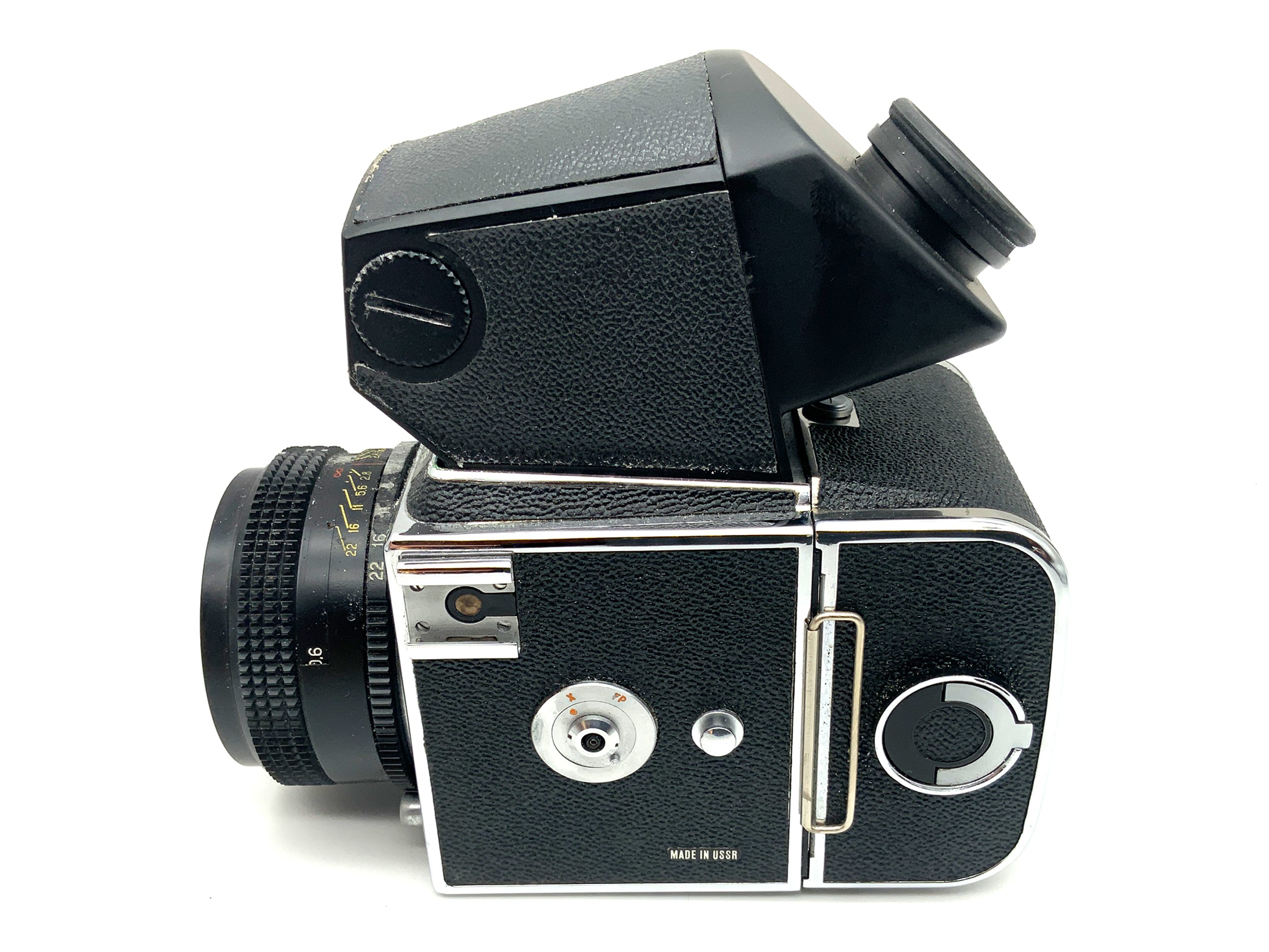 Appareil photo moyen format Arsenal Kiev 88 avec objectif Volna-3 2.8/80 MC et prisme TTL