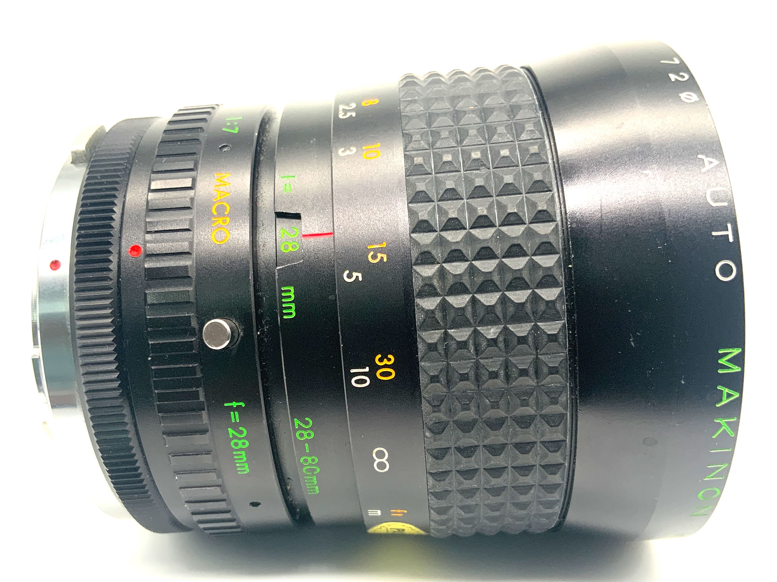 Makinon Auto MC Zoom Macro 28-80mm 1:3.5-4.5 Objektiv (Olympus OM) Text lesen!