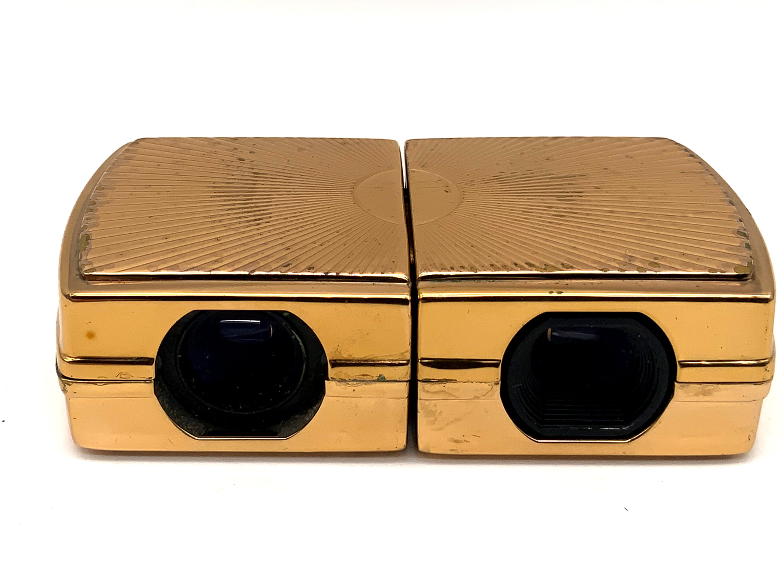 Lunettes de théâtre Hensoldz Wetzlar, jumelles plaquées or 2x, lunettes à prisme