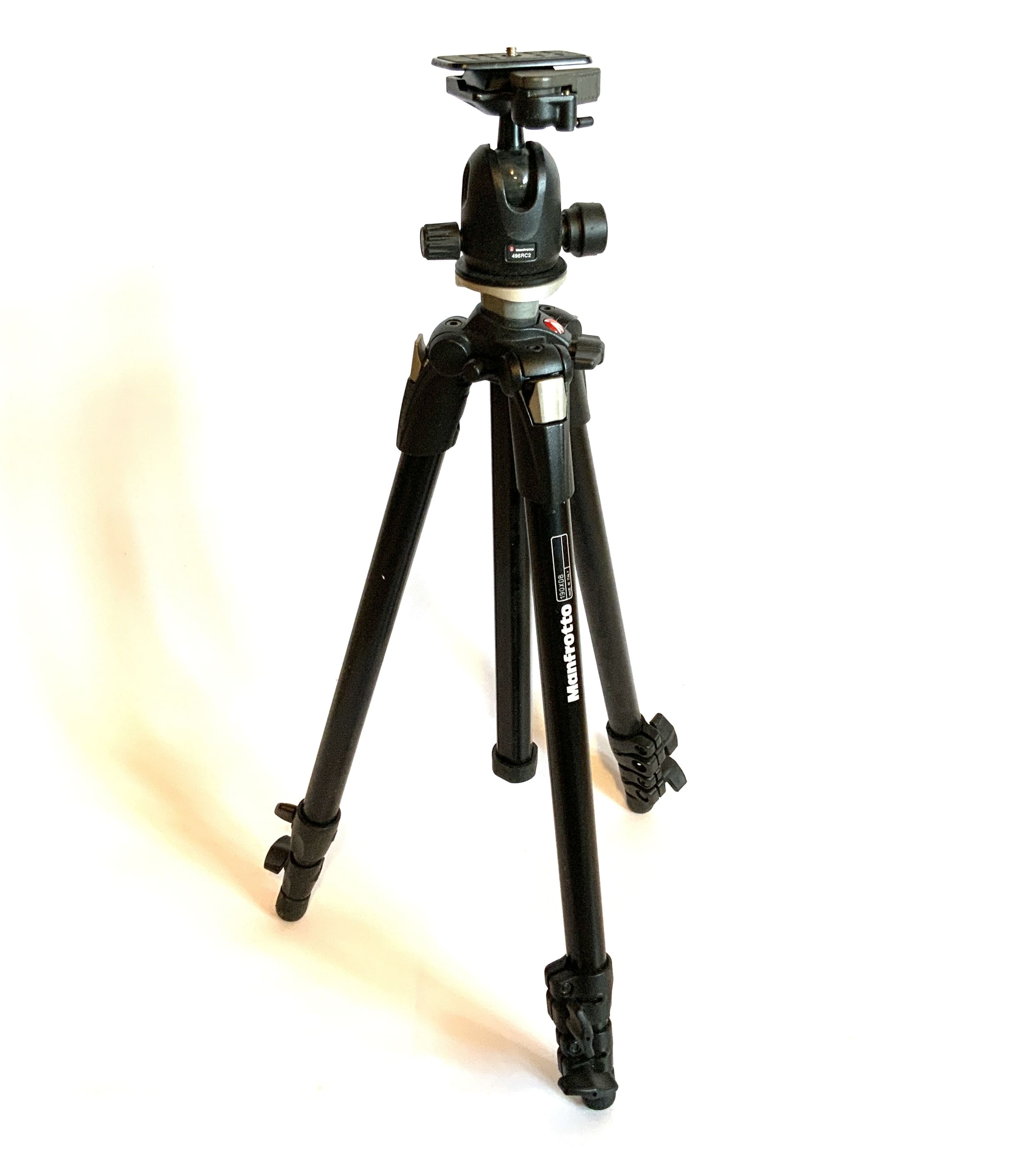 Trépied Manfrotto 190xDB, noir, avec rotule 496RC2, trépied photo, trépied pour appareil photo