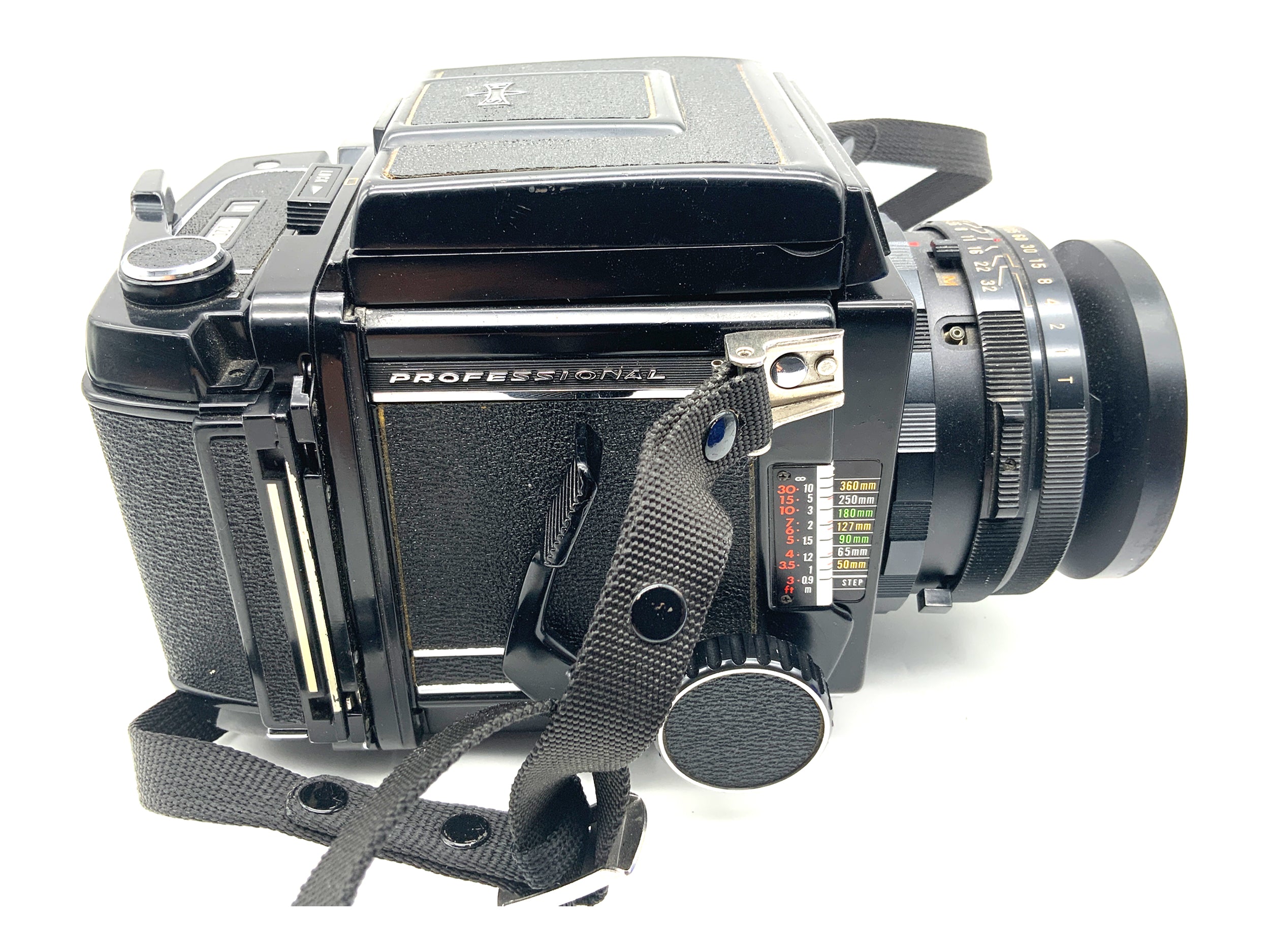 Appareil photo moyen format professionnel Mamiya RB67 avec objectif Mamiya-Sekor 1:3.8 f=127 mm
