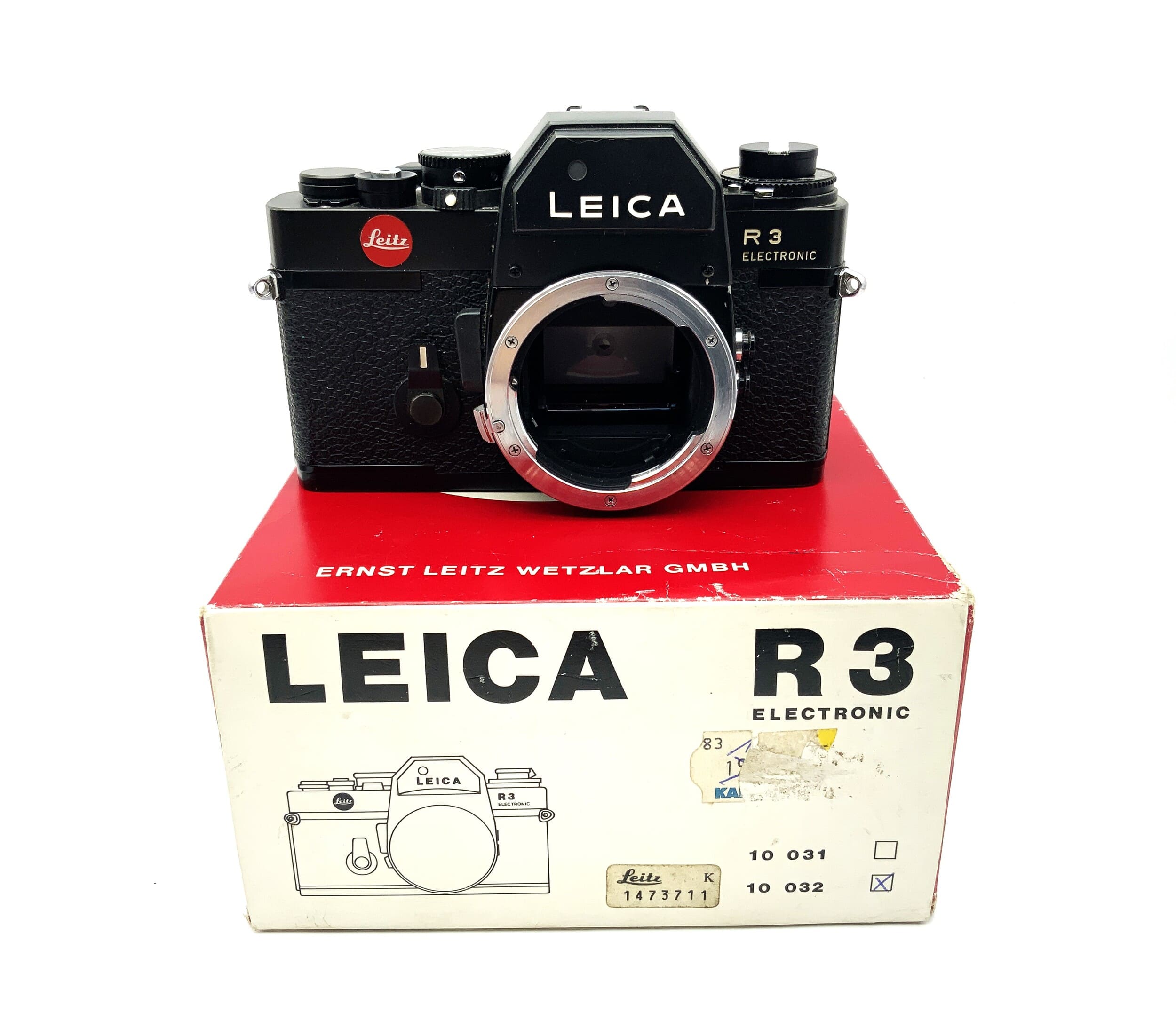 Leica R3 Reflex électronique Leitz avec emballage d'origine, boîtier reflex analogique 35 mm (Leica R)