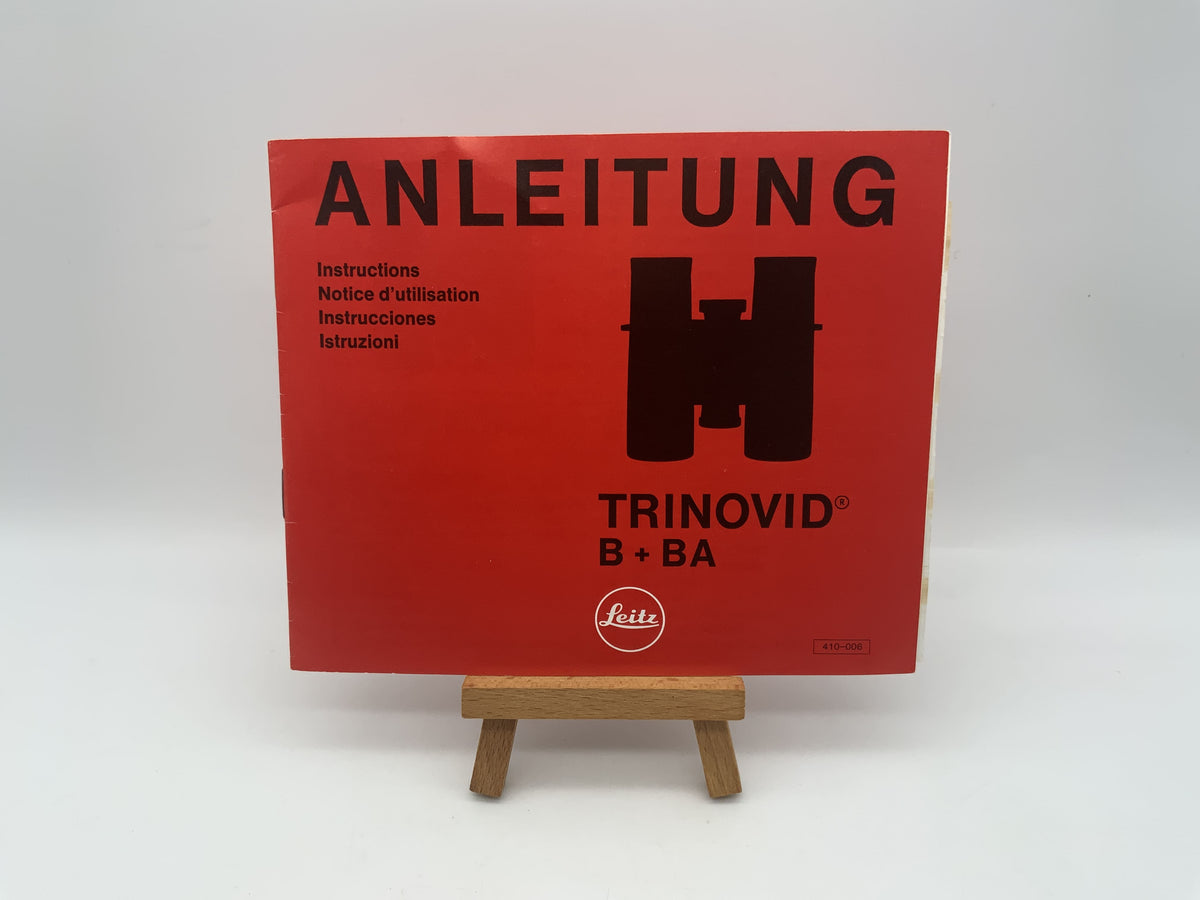 Leitz Trinovid B + BA 410-006 Leica Mode d'emploi allemand