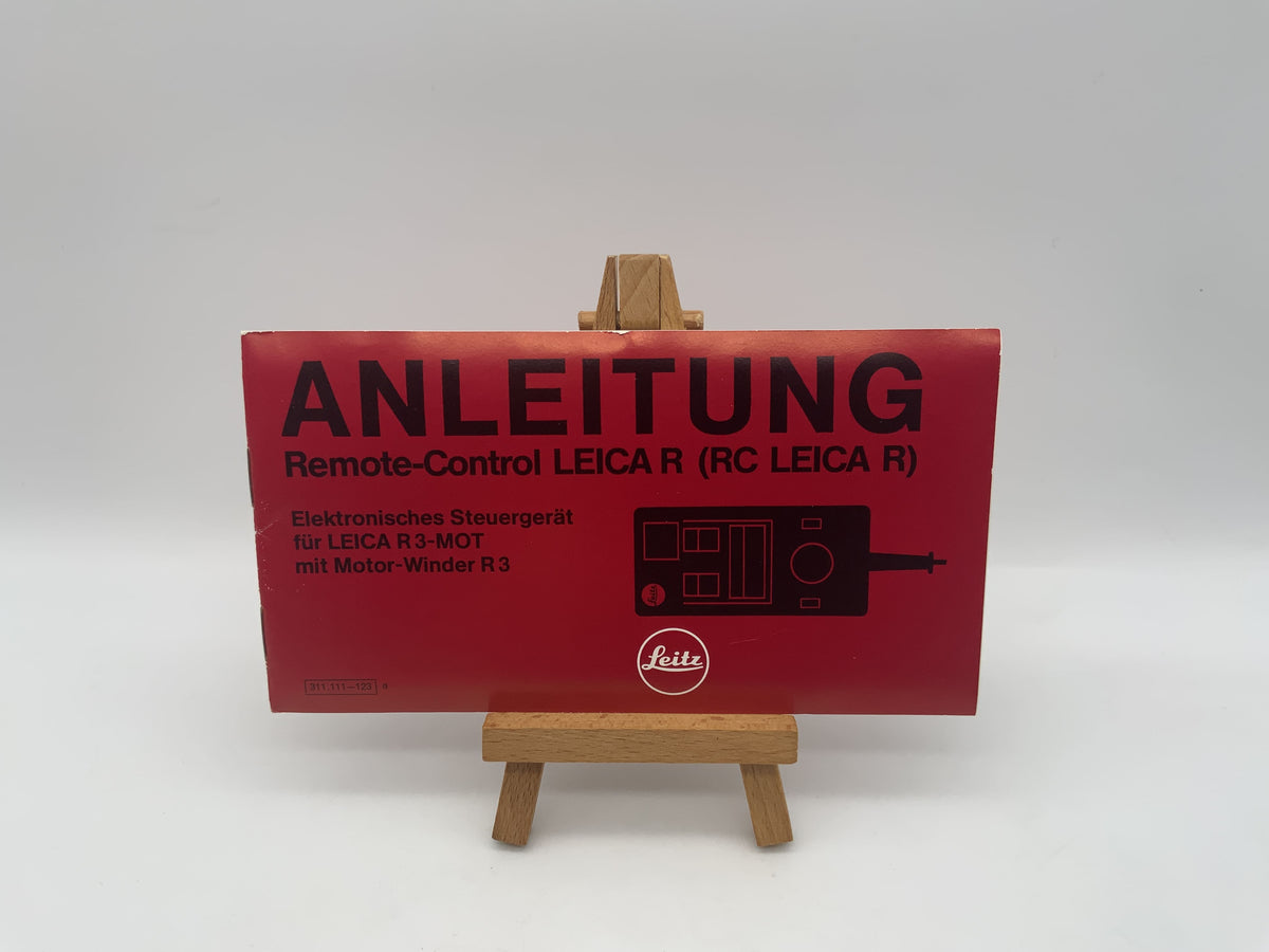 Télécommande Leitz Leica R (RC Leica R) Moteur Leica R3 Mode d'emploi DE