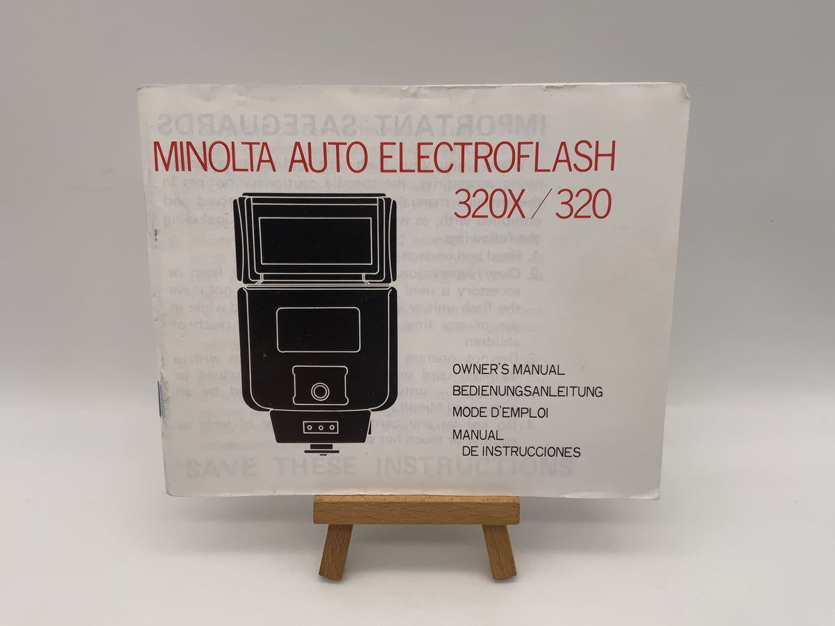 Manuel d'utilisation du flash automatique Minolta 320X / 320 (allemand)