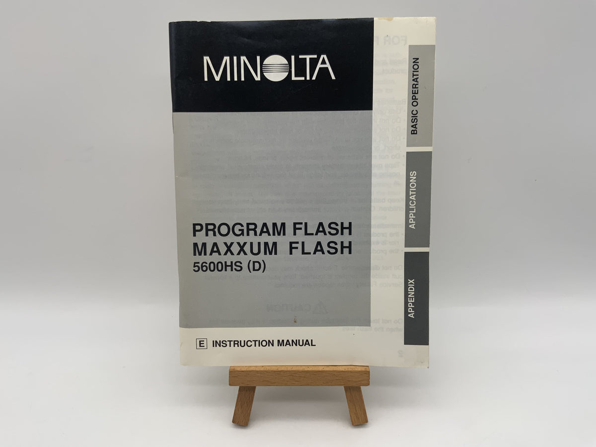 Manuel d'utilisation du flash programmable Minolta MAXXUM Flash 5600HS (D) (anglais)